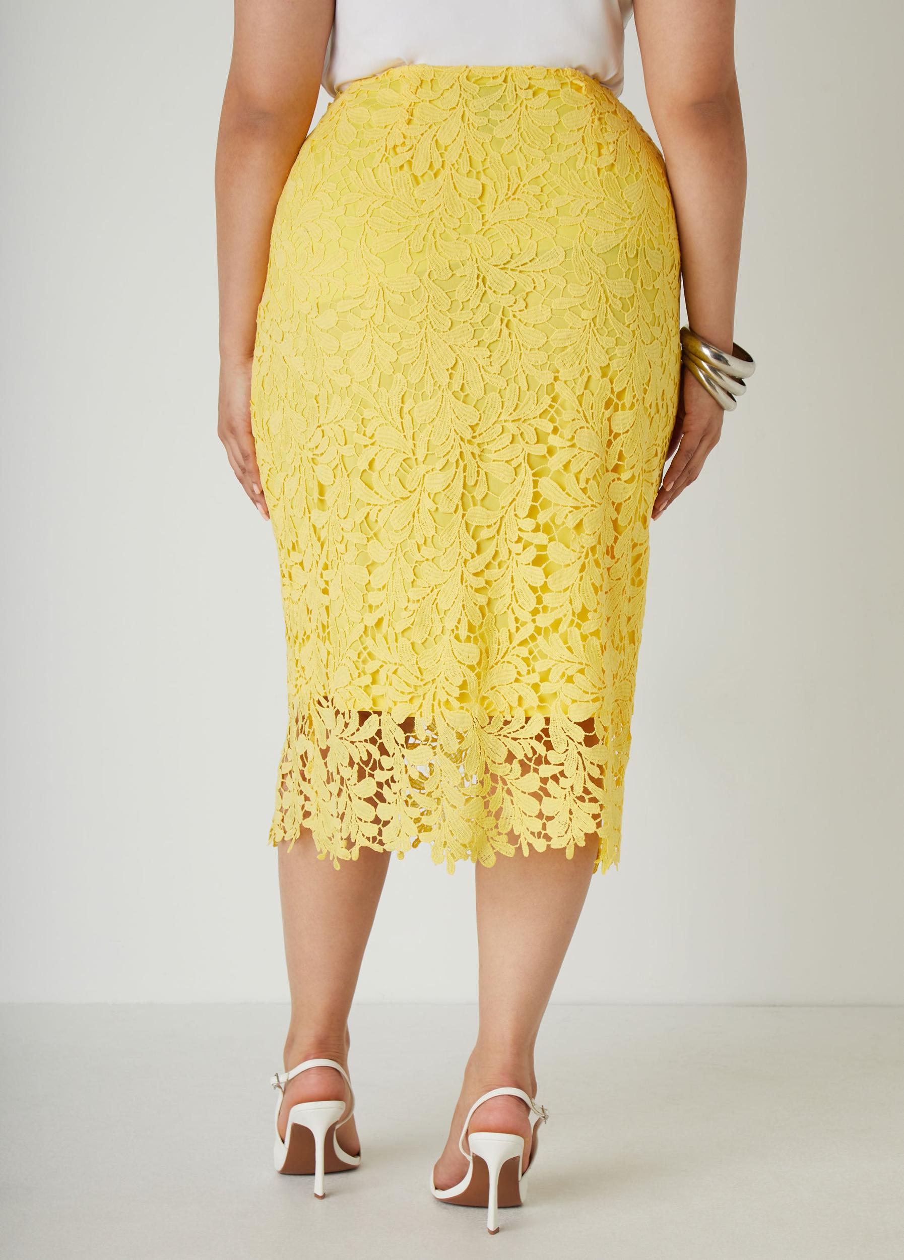Corded Lace Midi Skirt Product Image