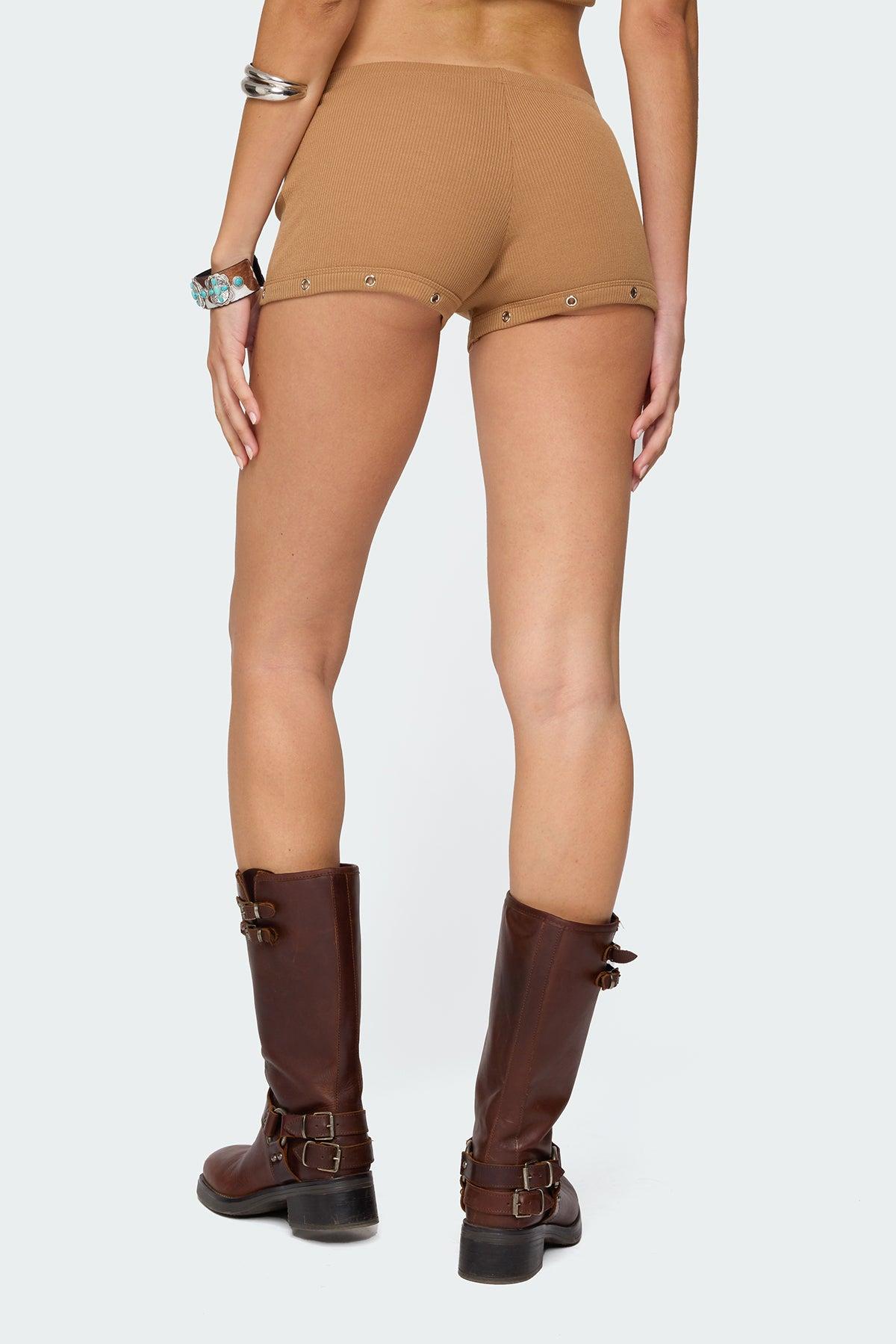 Hasel Grommet Ribbed Shorts Product Image