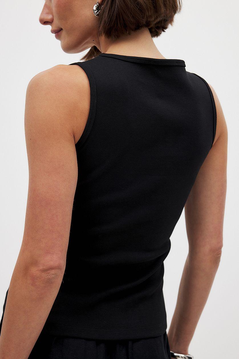 Scoop Neck Ribbed Tank Product Image