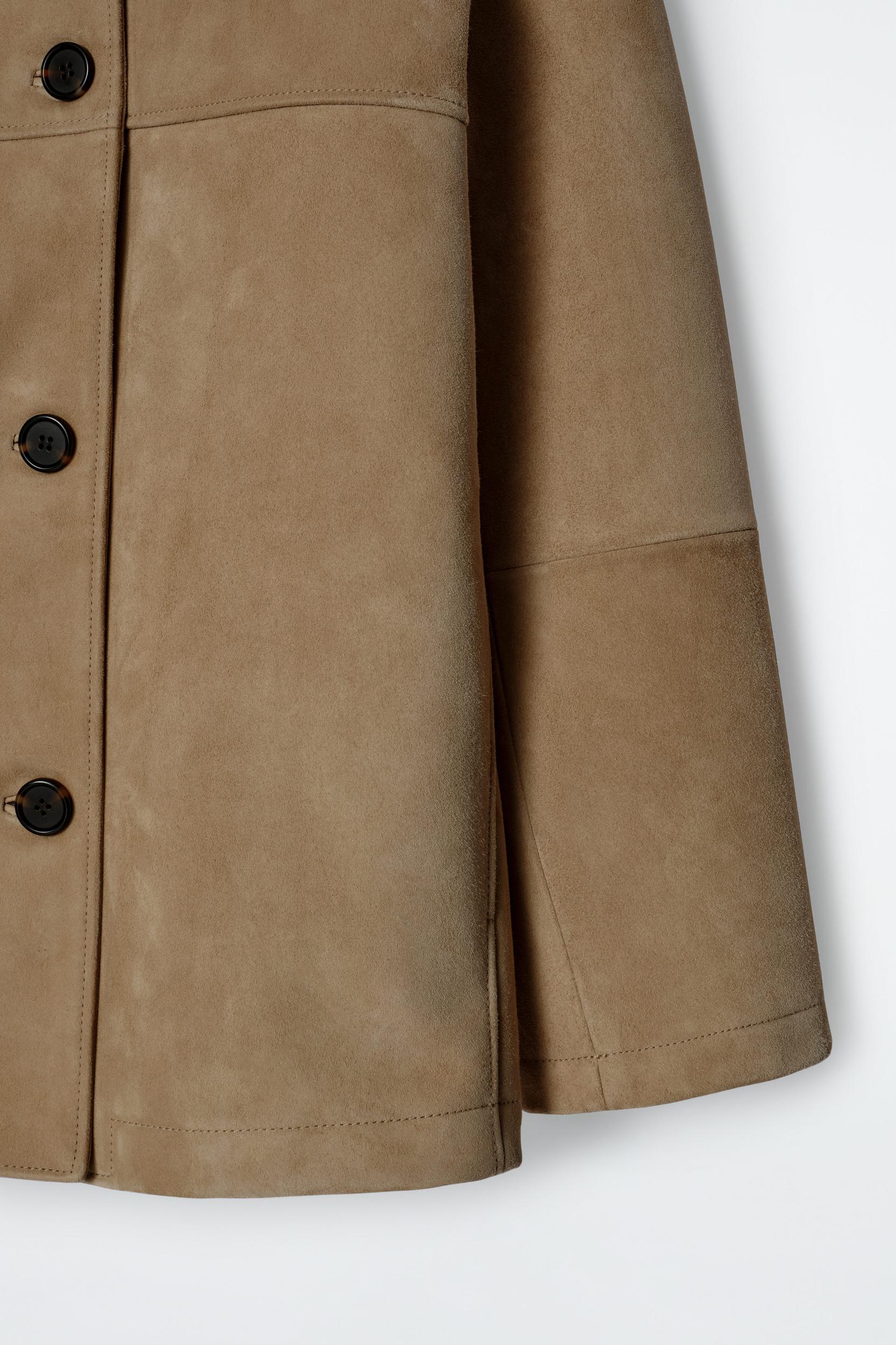 COLLARED SUEDE JACKET Product Image