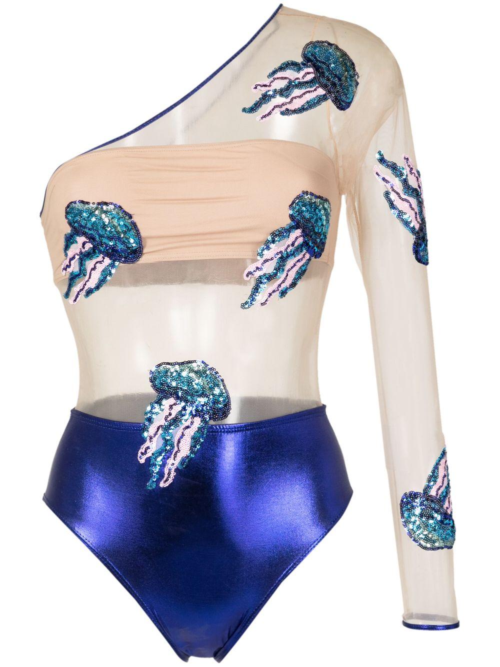 Carnaval/Festival sequin-embellished metallic one-piece Product Image