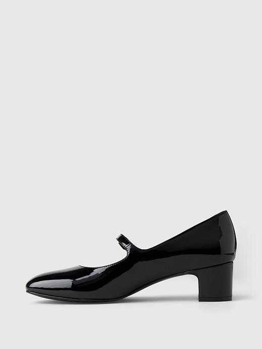 Vegan Patent Leather Mary Jane Heels Product Image