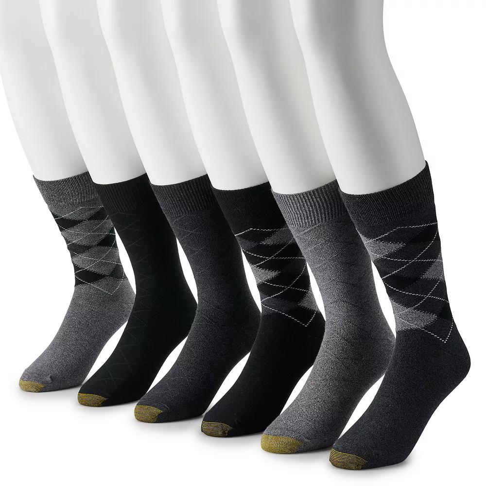 Men's GOLDTOE® 6-pack Cambell Argyle Crew Socks,  Product Image