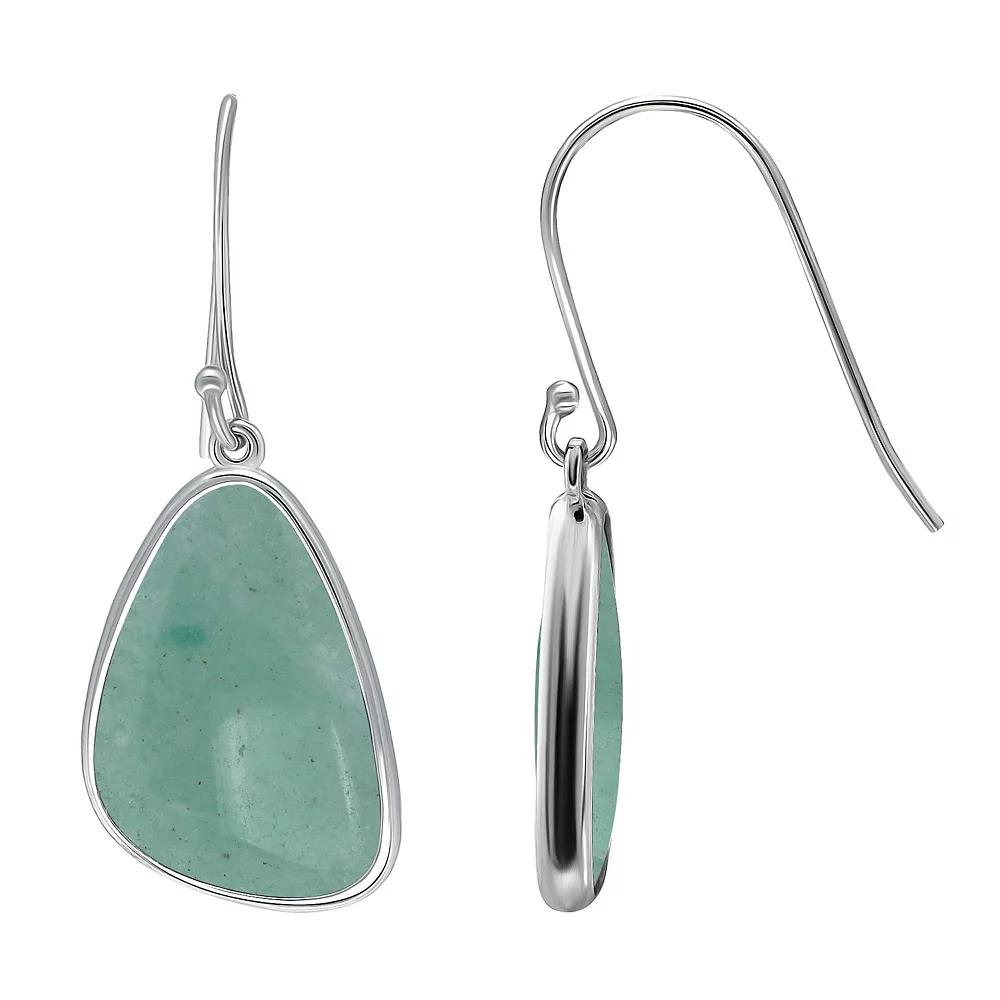 Aleure Precioso Sterling Silver Freeform Sodalite Drop Earrings, Womens, Green Product Image