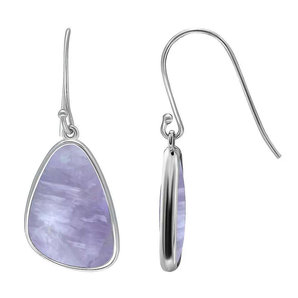 Aleure Precioso Sterling Silver Freeform Sodalite Drop Earrings, Women's, Purple Product Image