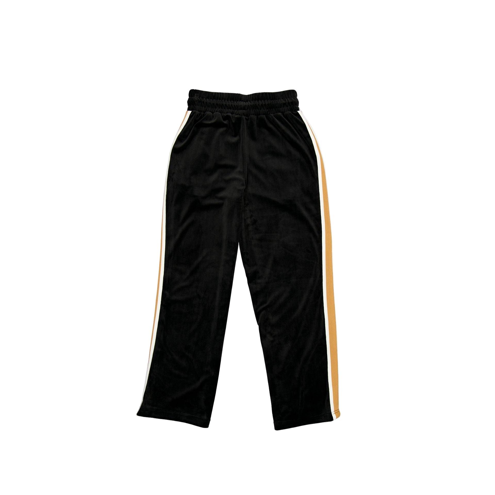 New York Yankees Women's Black Velour Track Pants Female Product Image