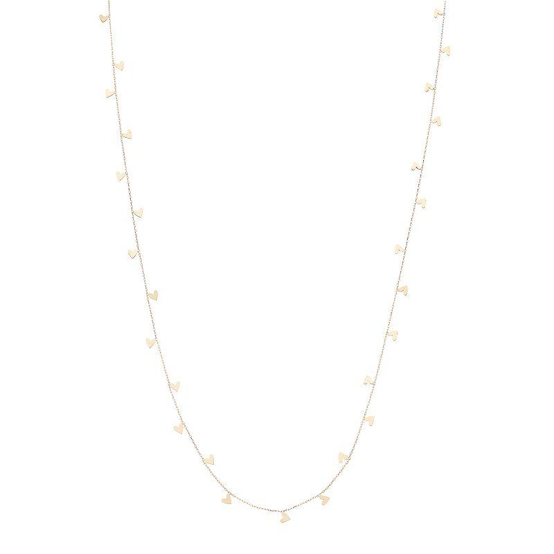 14k Gold Multi-Heart Necklace, Women's, Size: 18" Product Image