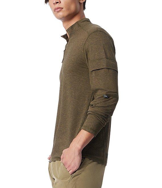 Cross Eyed Moose Celestial Partial-Zip Long Sleeve Performance Biker T-Shirt Product Image