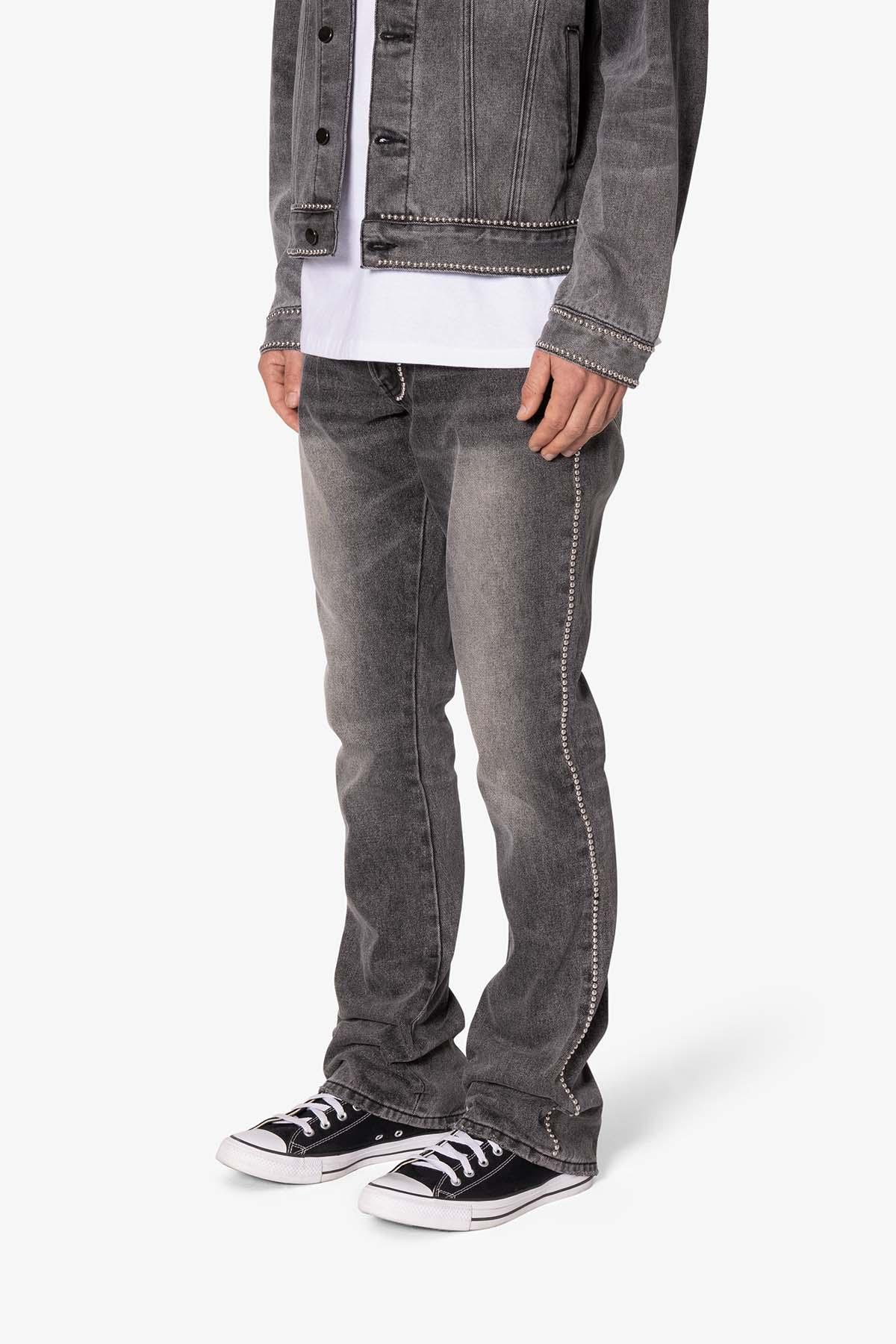 B661 Flat Studded Flare Denim - Vintage Black Product Image