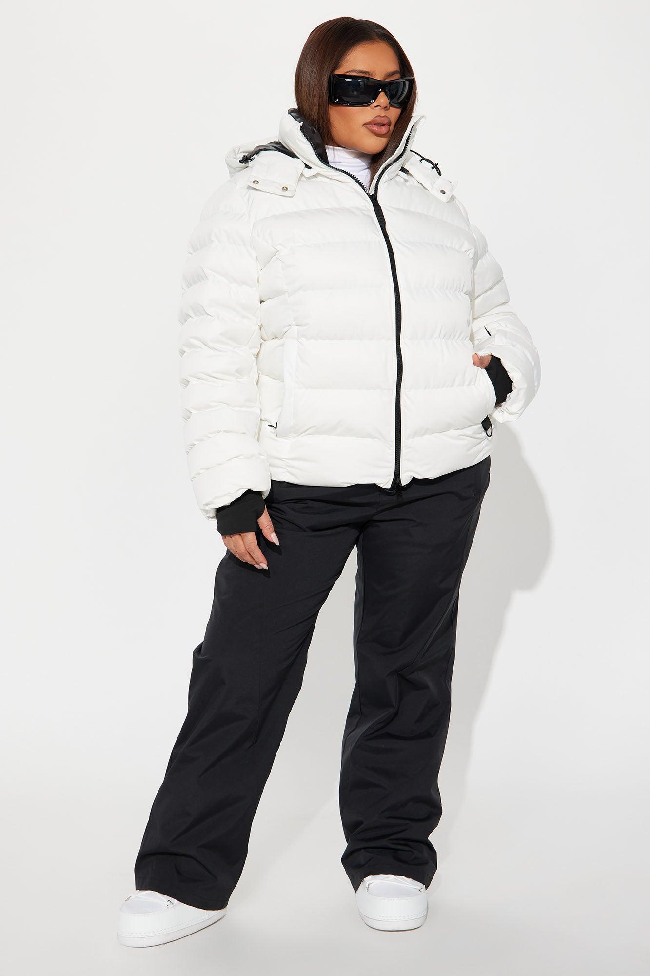 Grab My Skis Puffer Jacket - White Product Image