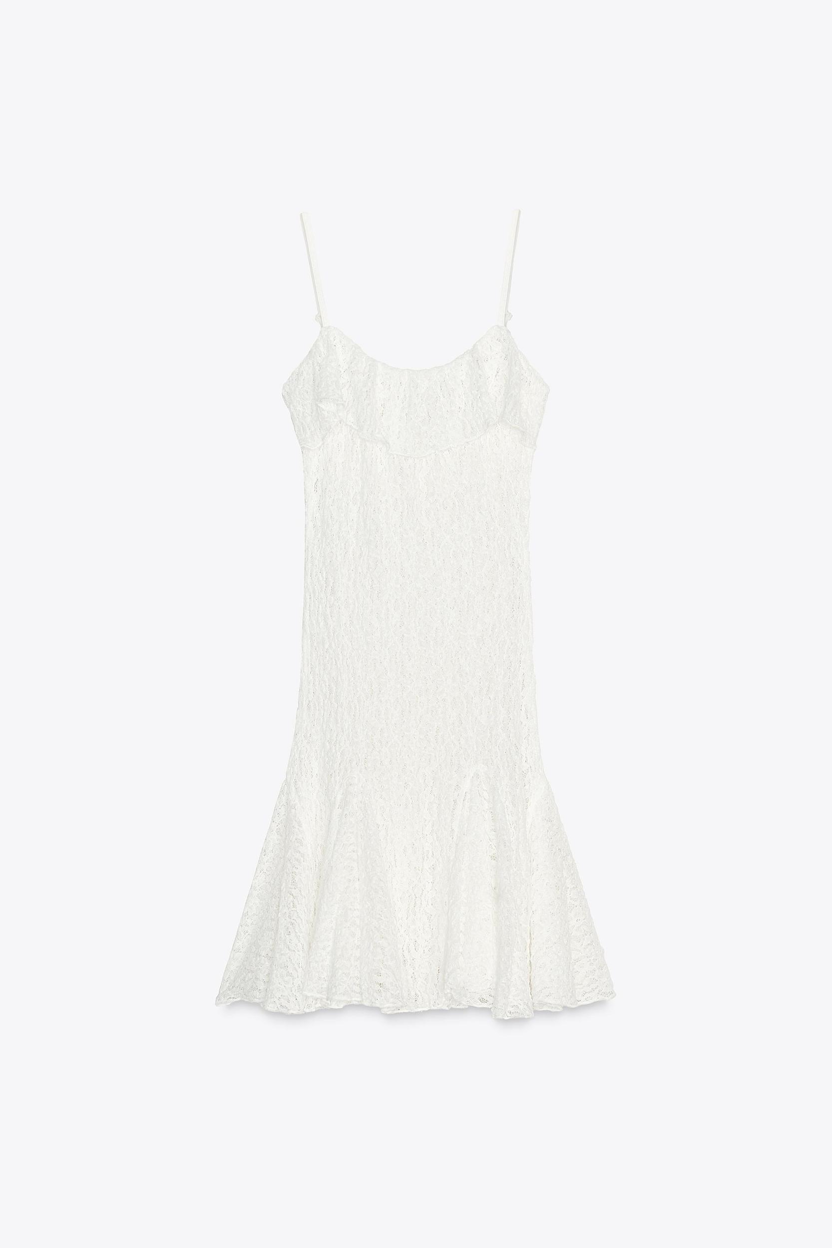 GODET LACE MINI DRESS Product Image