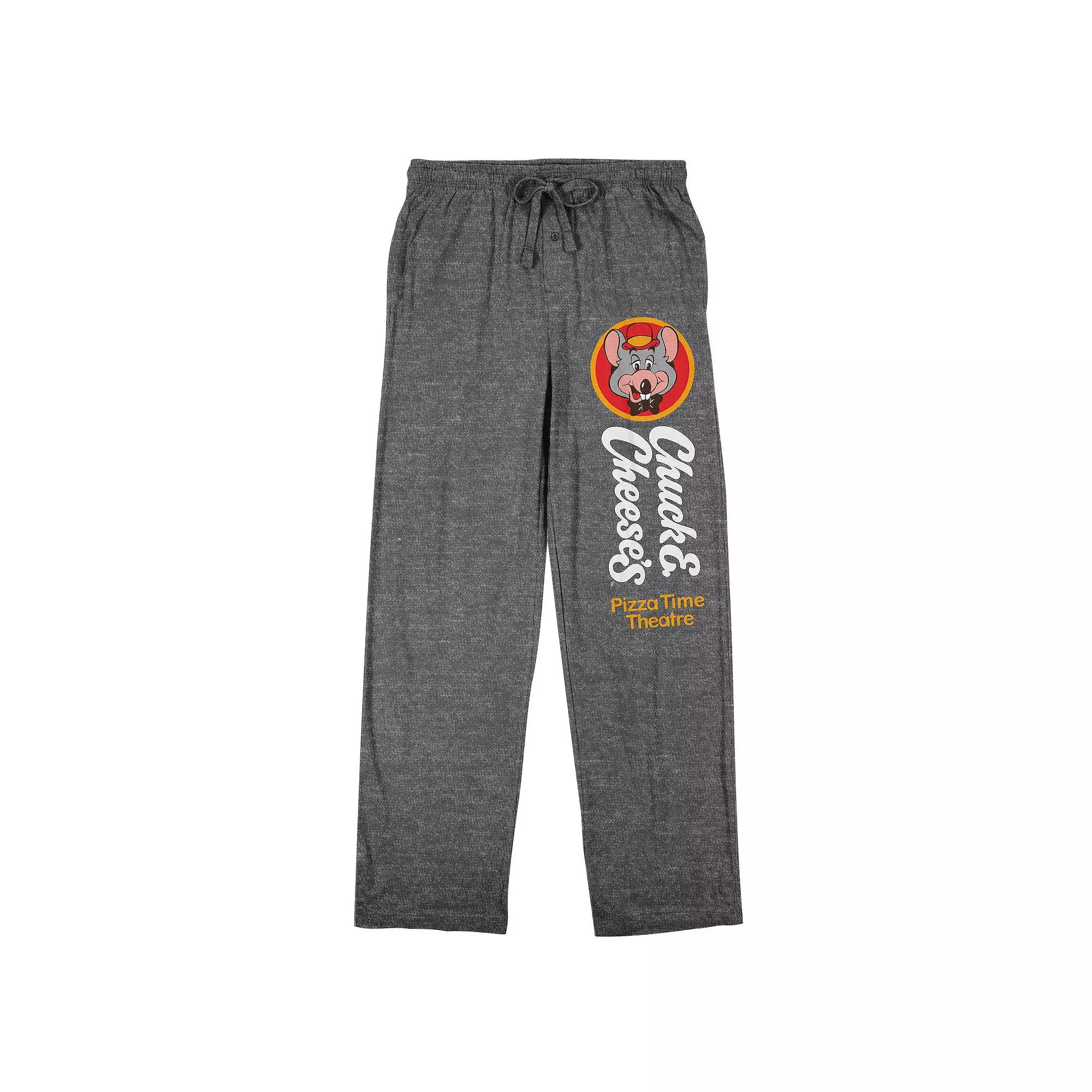 Men's Chuck E. Cheese Mouse Logo Sleep Pants, Size: Medium, Gray Product Image