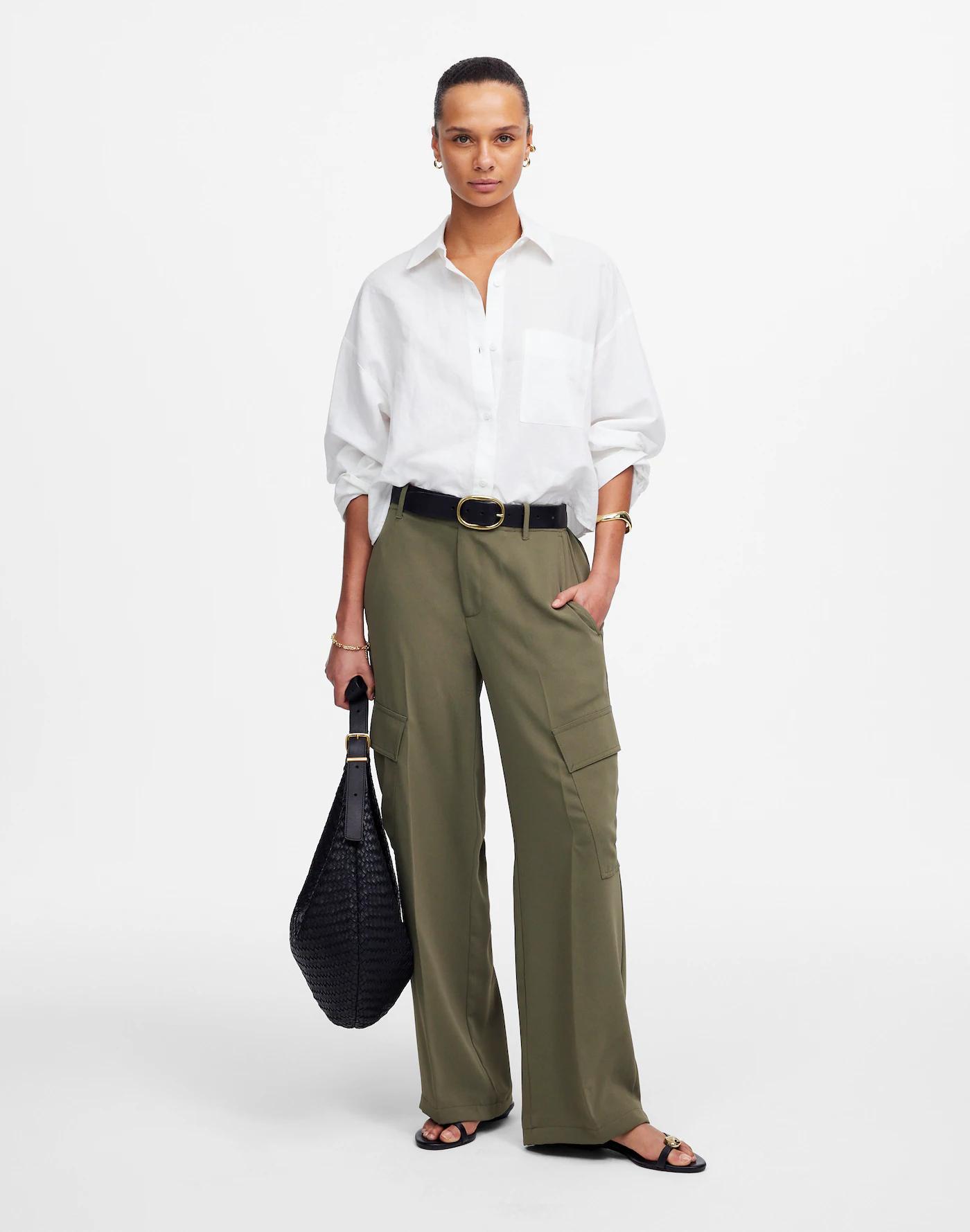 Tall Pull-On Utility Cargo Pants in Crepe Product Image