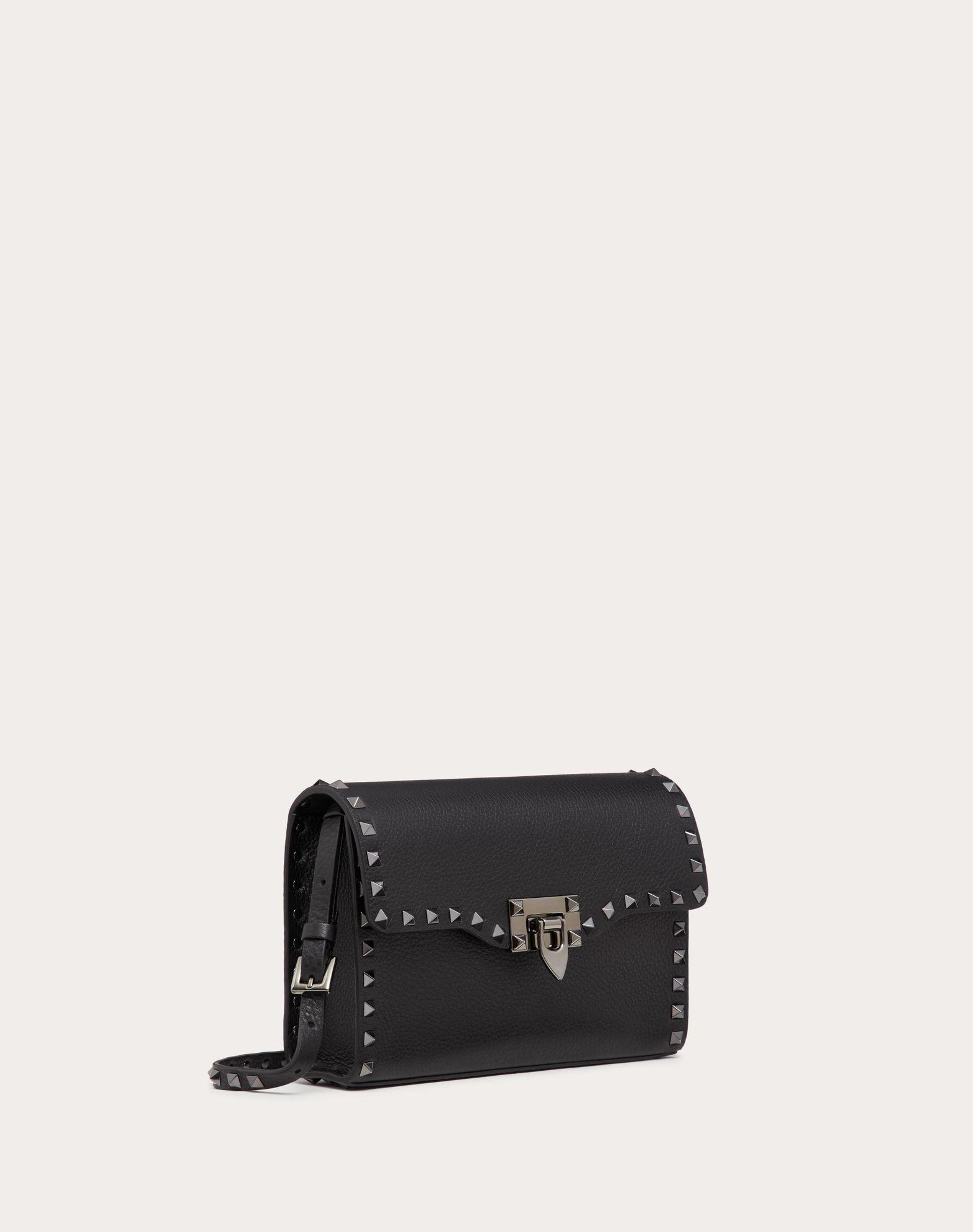 Small Rockstud Grainy Calfskin Crossbody Bag Product Image