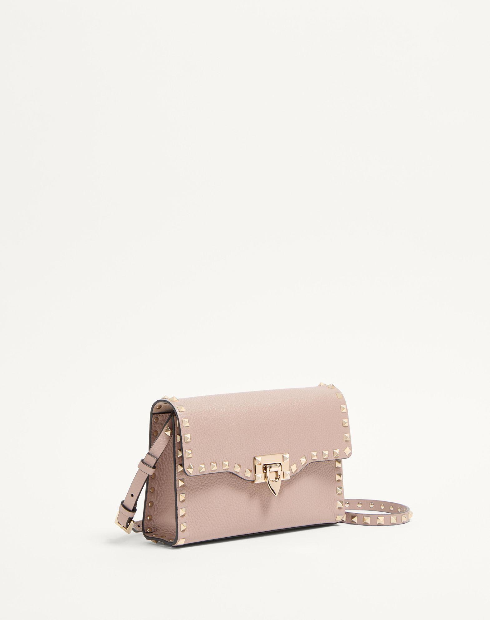 Small Rockstud Grainy Calfskin Crossbody Bag Product Image
