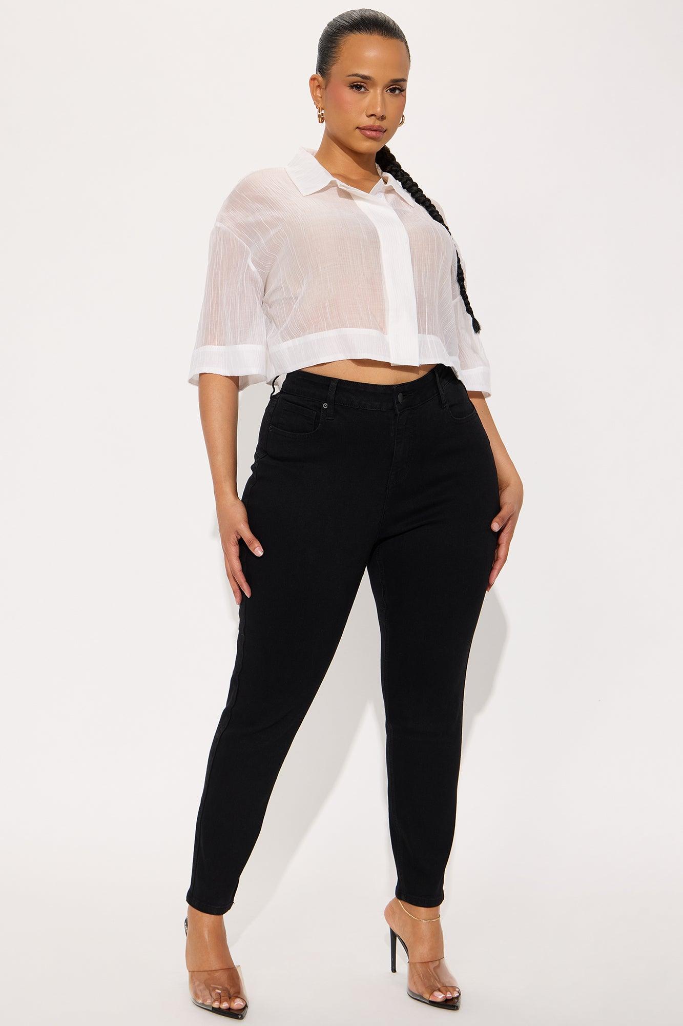 Vibe Check Curvy Stretch Skinny Jeans - Black Female Product Image