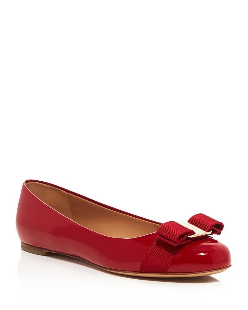 FERRAGAMO Varina Patent Flats Product Image