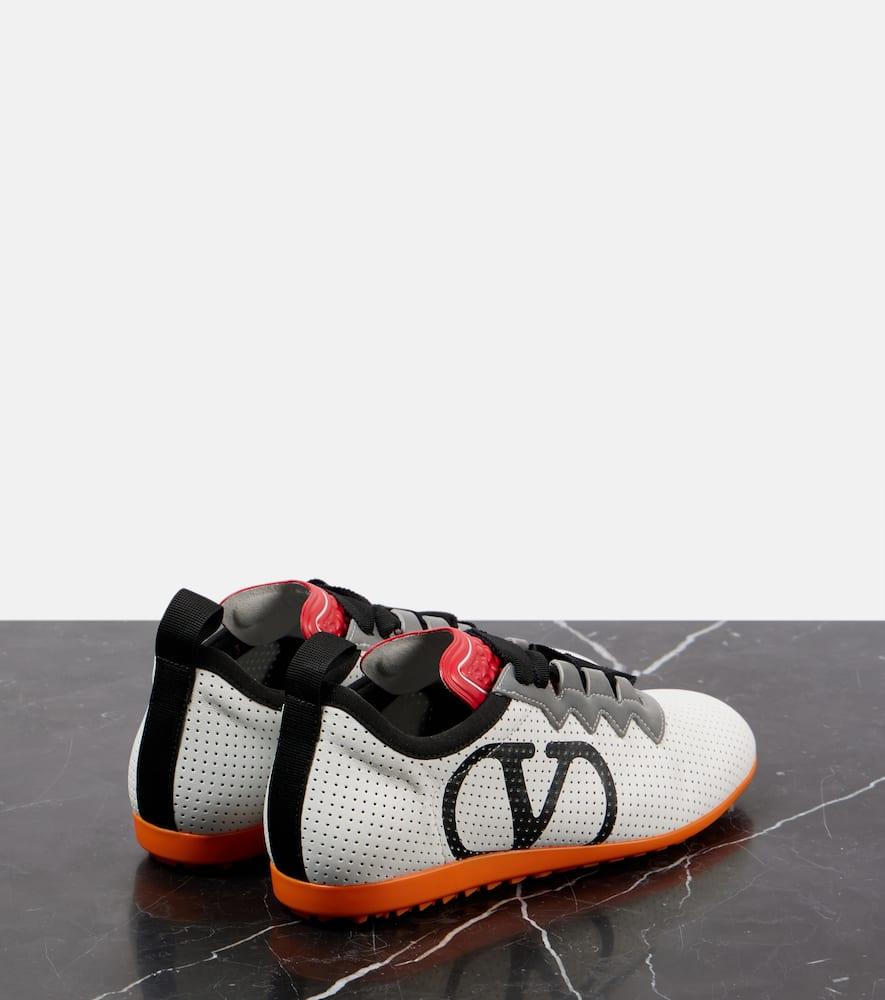 VALENTINO GARAVANI Chromathon Low-top Sneakers In Perforated Leather In Multi Product Image