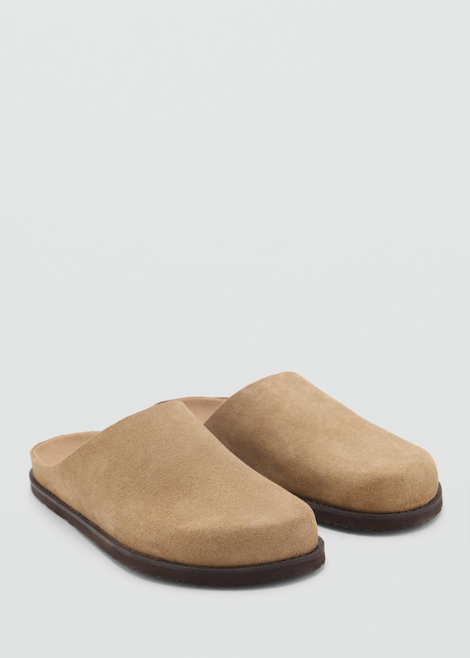 Suede leather clogs - Men | MANGO USA Product Image