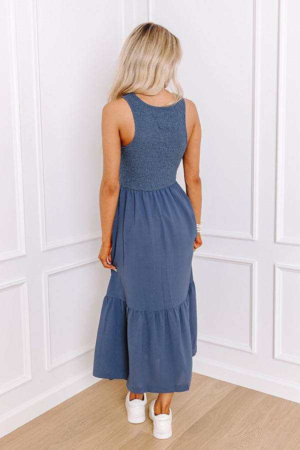 Oceanside Brunch Smocked Midi Product Image