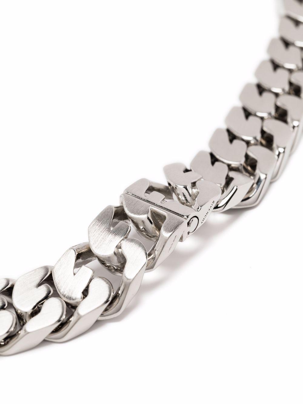 silver-tone curb-chain necklace Product Image