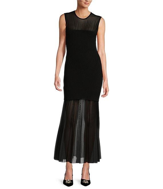 Antonio Melani Valentine Mesh Crew Neck Sleeveless Midi Dress Product Image