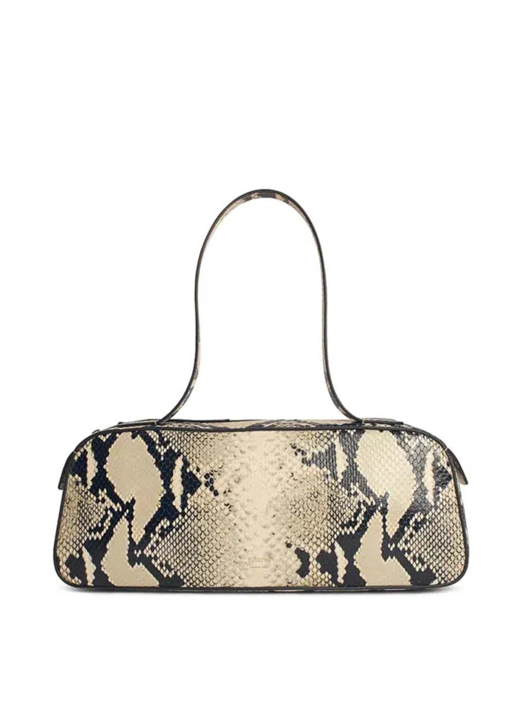 KHAITE Womens Natural Simona Snakeskin-effect Leather Shoulder Bag In Multi Product Image