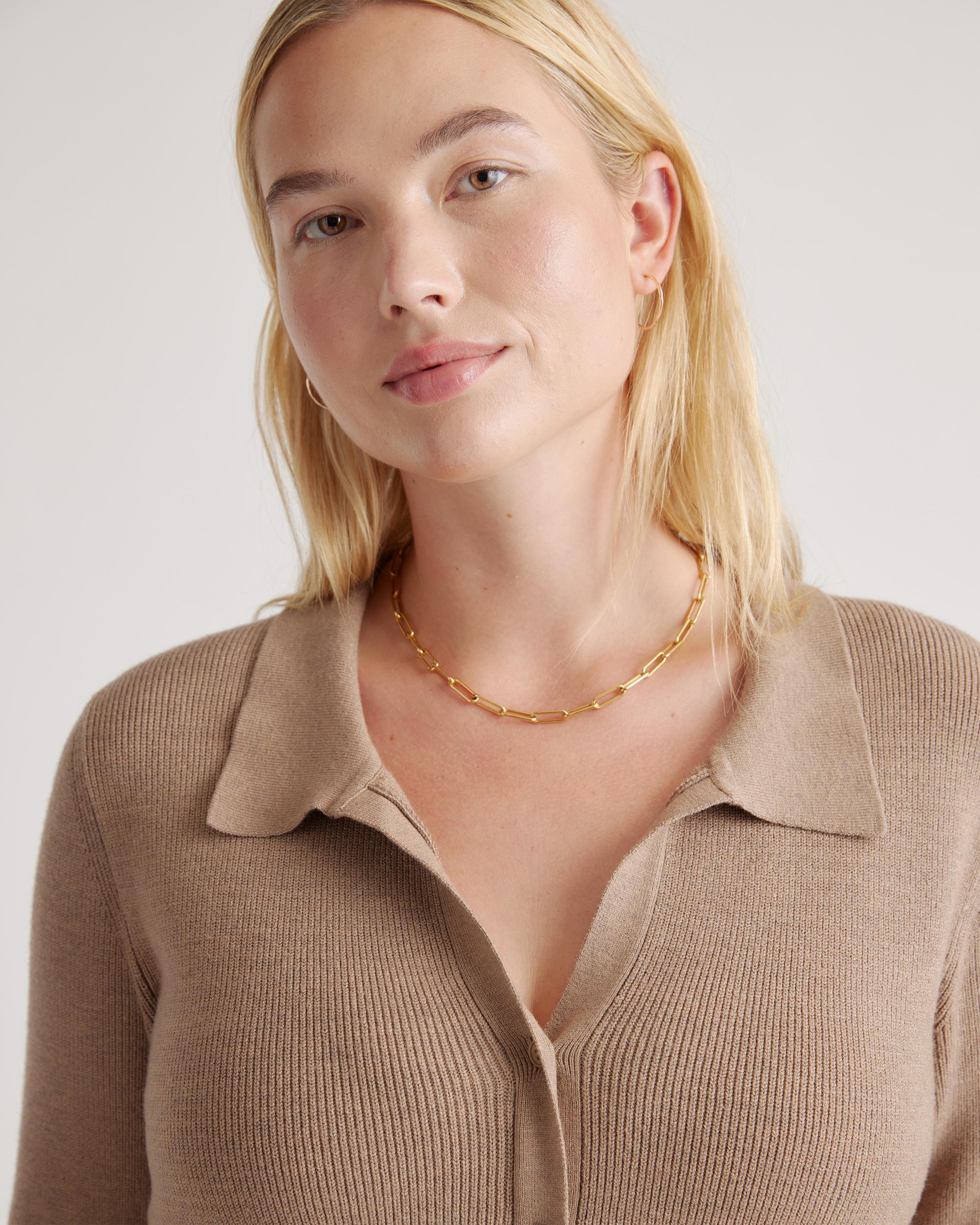 Quince | Women's Eco-Knit Button-Up Sweater Dress Size XL, Viscose Product Image