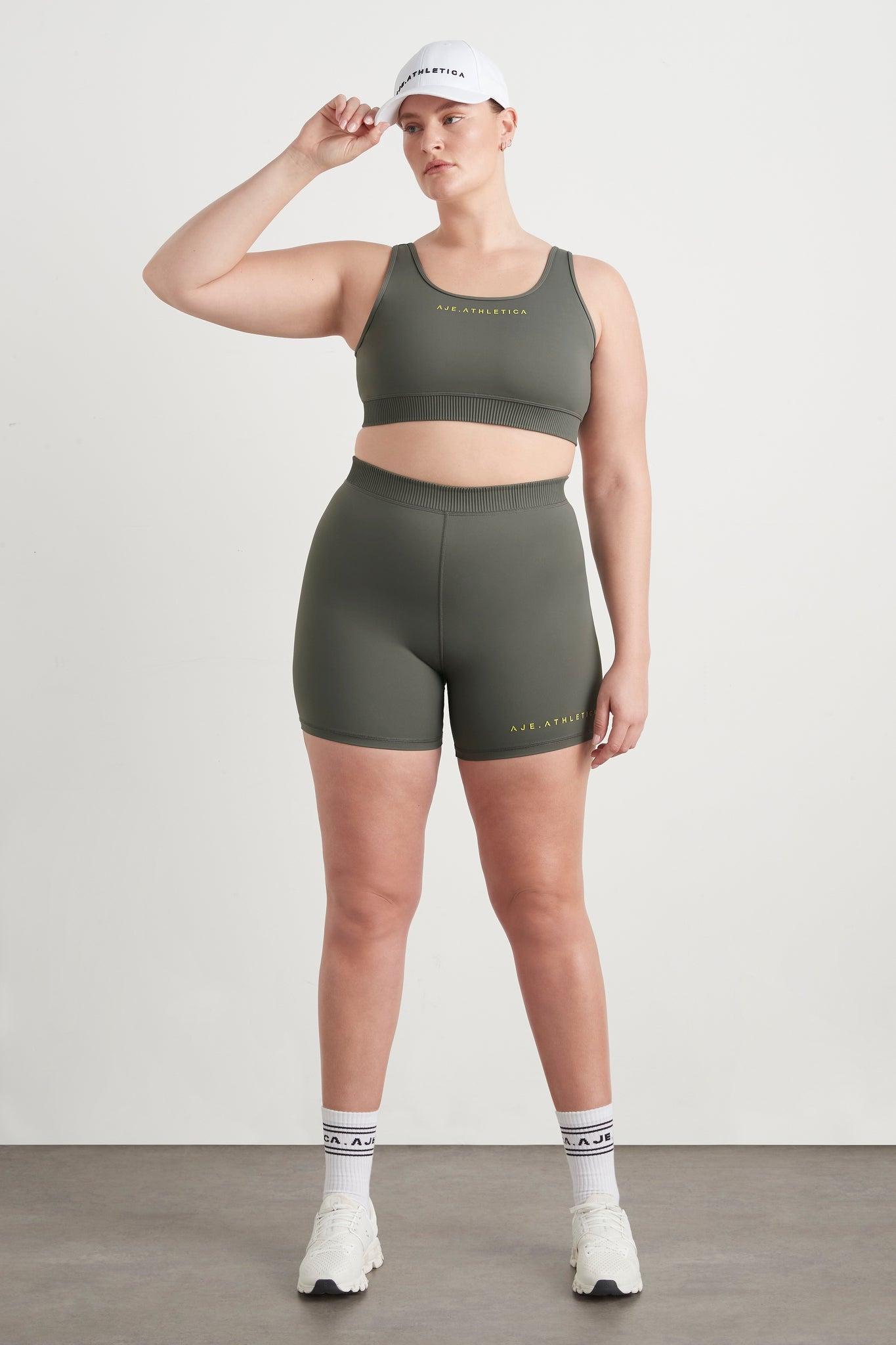 High Rise Pintuck Mid Length Bike Shorts 625 Product Image