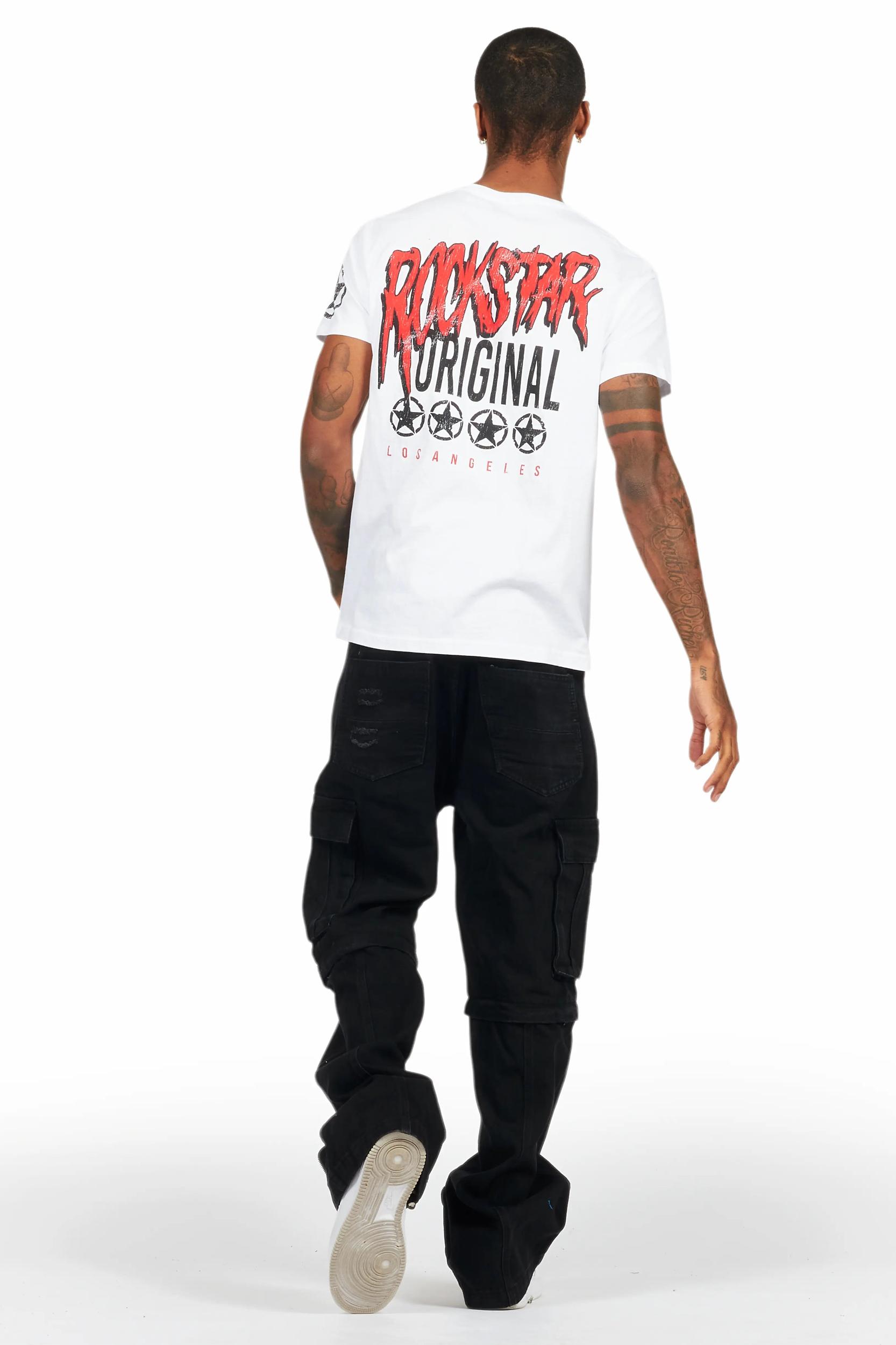 Rupert Black Baggy Fit Zip Off Jean Male Product Image