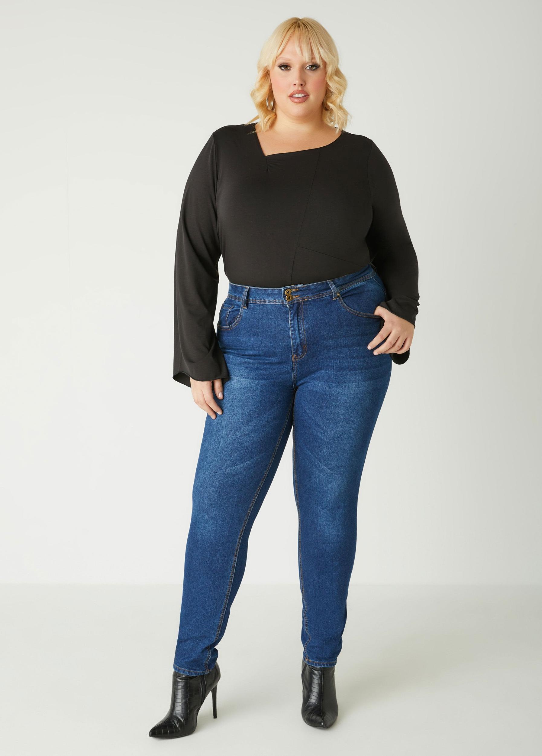 Plus Size Asymmetric Hi Low Top Ashley Stewart Product Image
