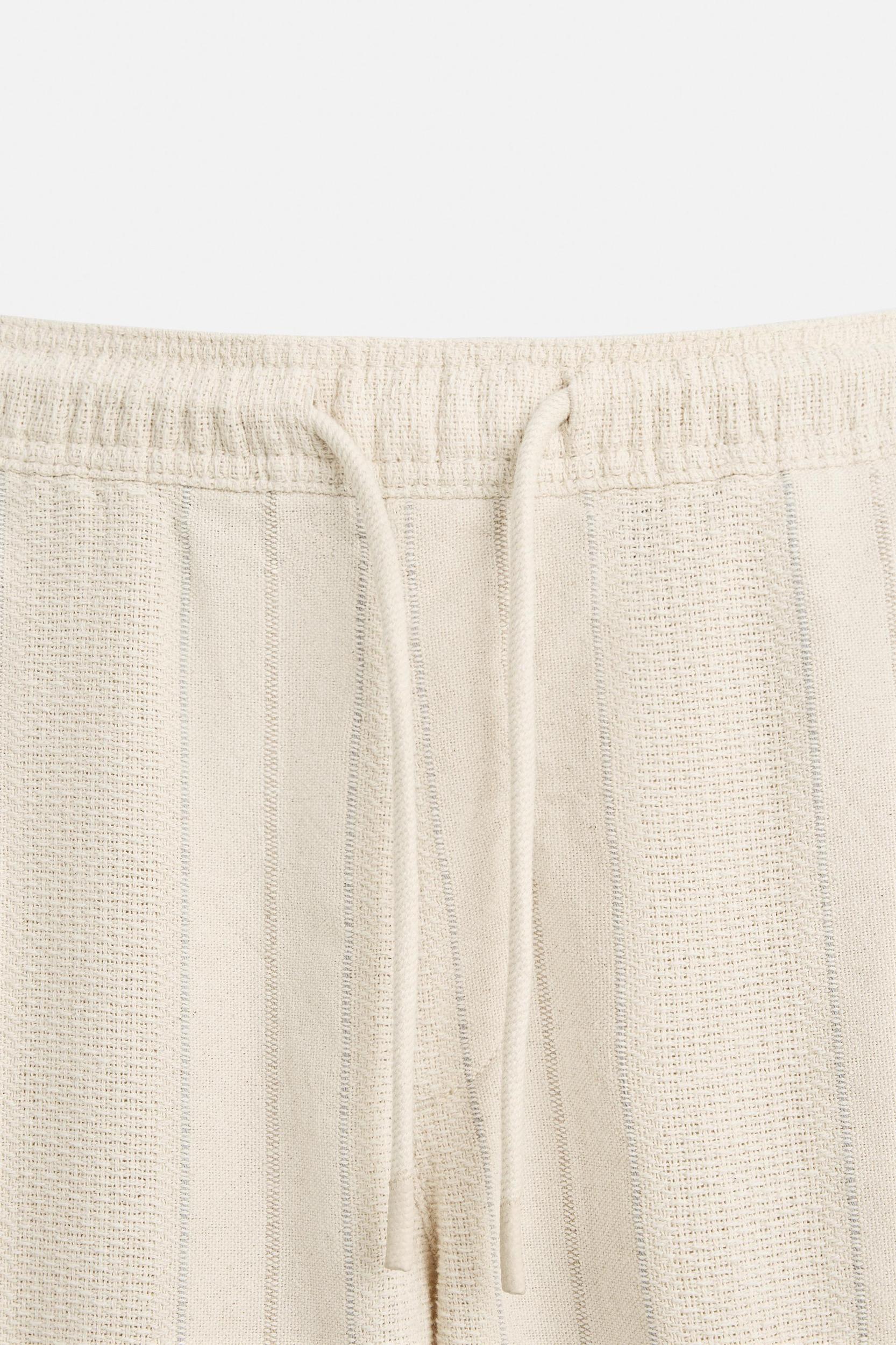 JACQUARD STRIPED PANTS Product Image