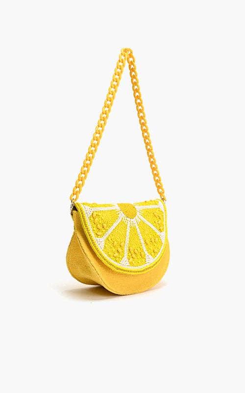 Couture Crescent Lemon Shoulder Bag Product Image