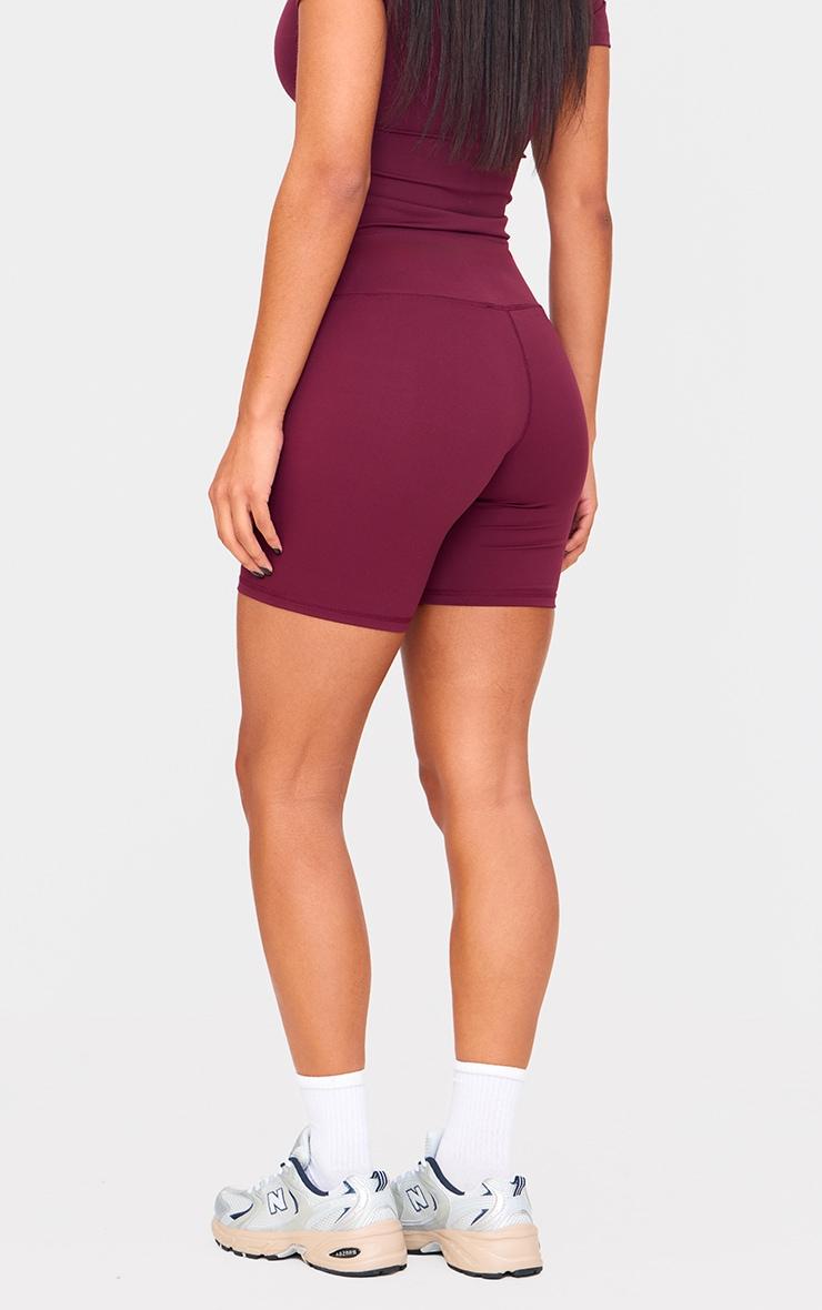 Deep Burgundy Ultimate Sculpt High Waist Gym Shorts Product Image