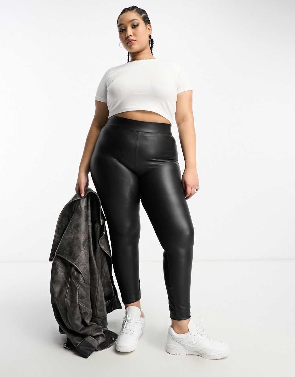 Only Curve coated legging in black  Product Image