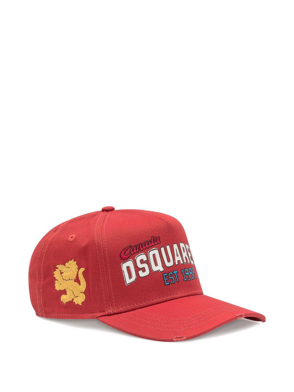 logo-print distressed baseball cap Product Image
