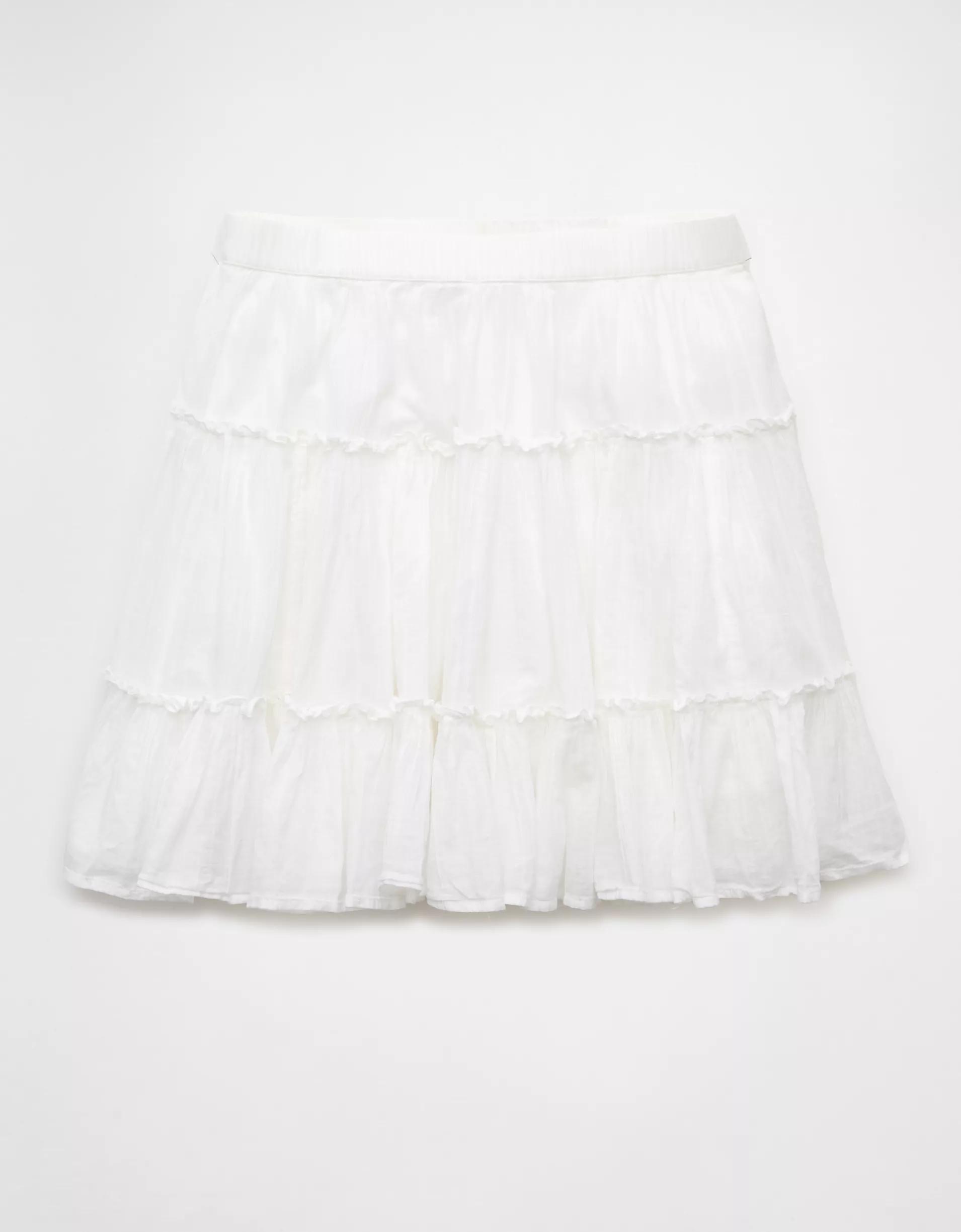 AE High-Waisted Tiered Mini Skirt Product Image