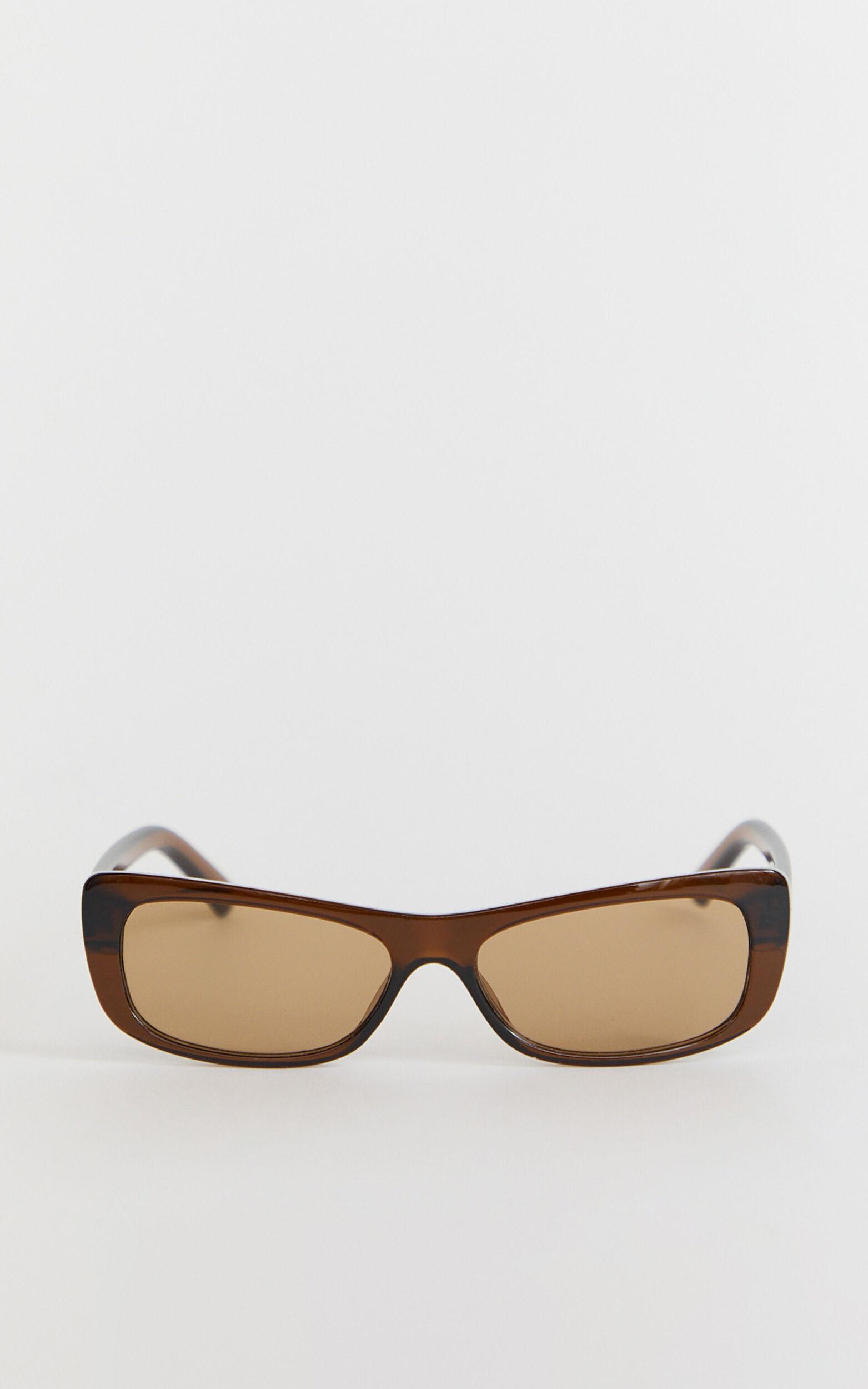 Megan Sunglasses - Cat Eye Sunglasses in Brown Product Image