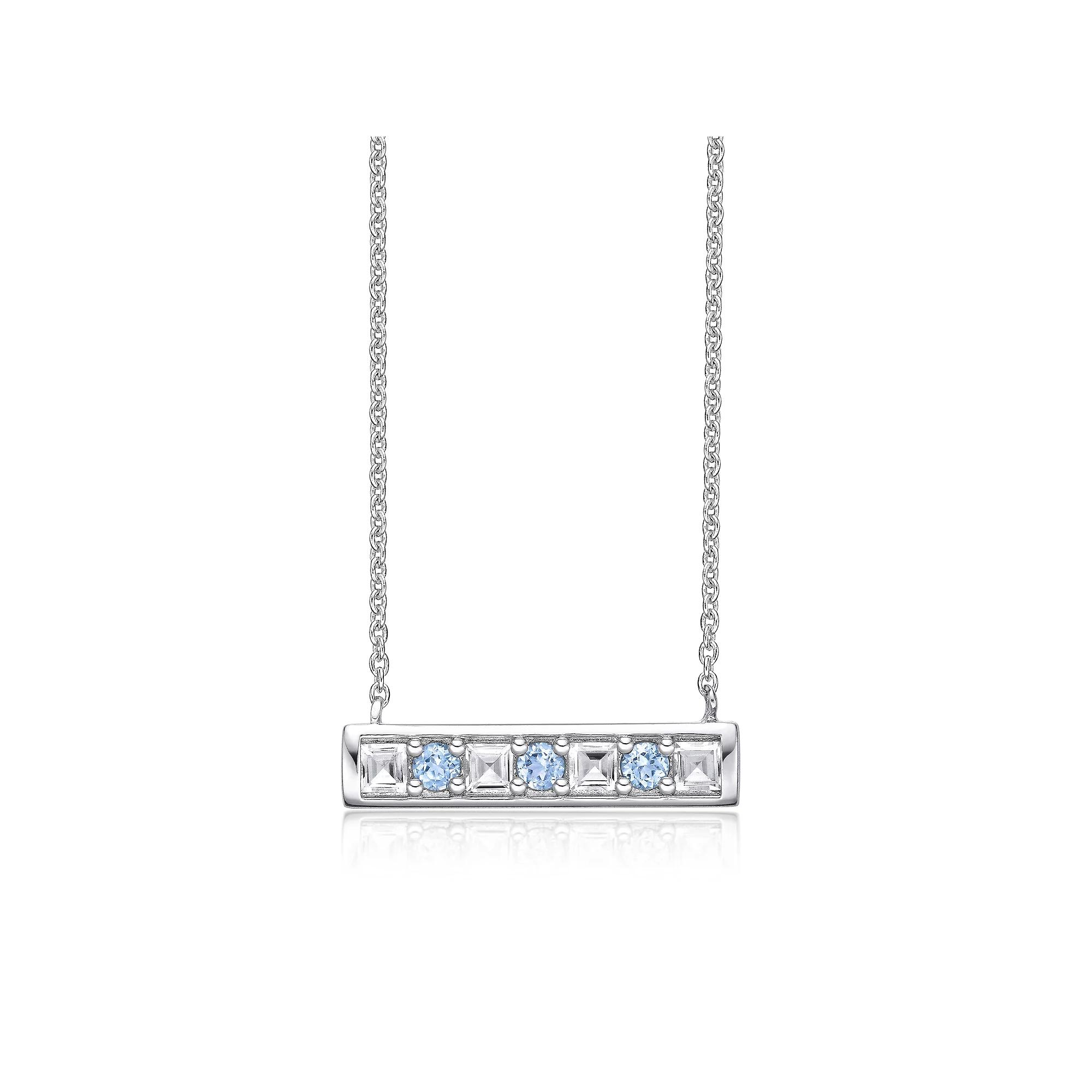 Gemminded Sterling Silver White Topaz Pendant Necklace, Women's, Size: 18" Product Image