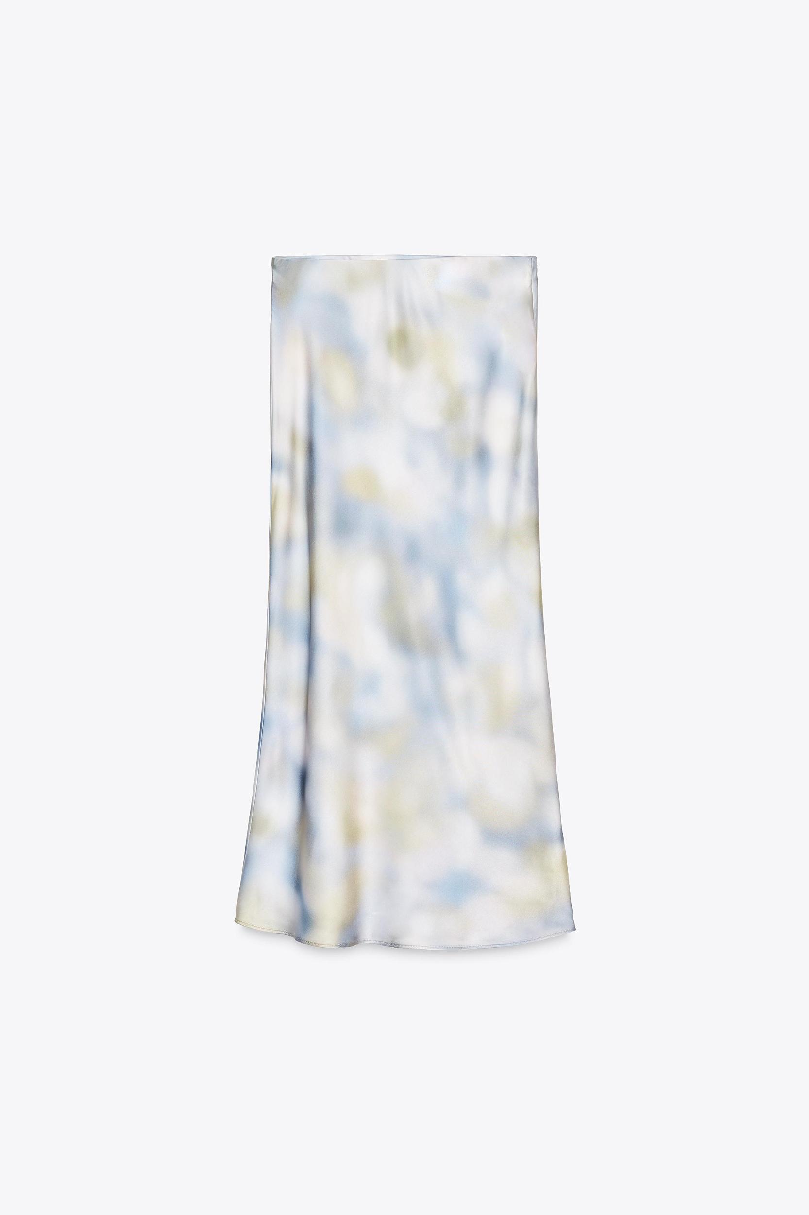 TIE DYE SATIN EFFECT SKIRT Product Image
