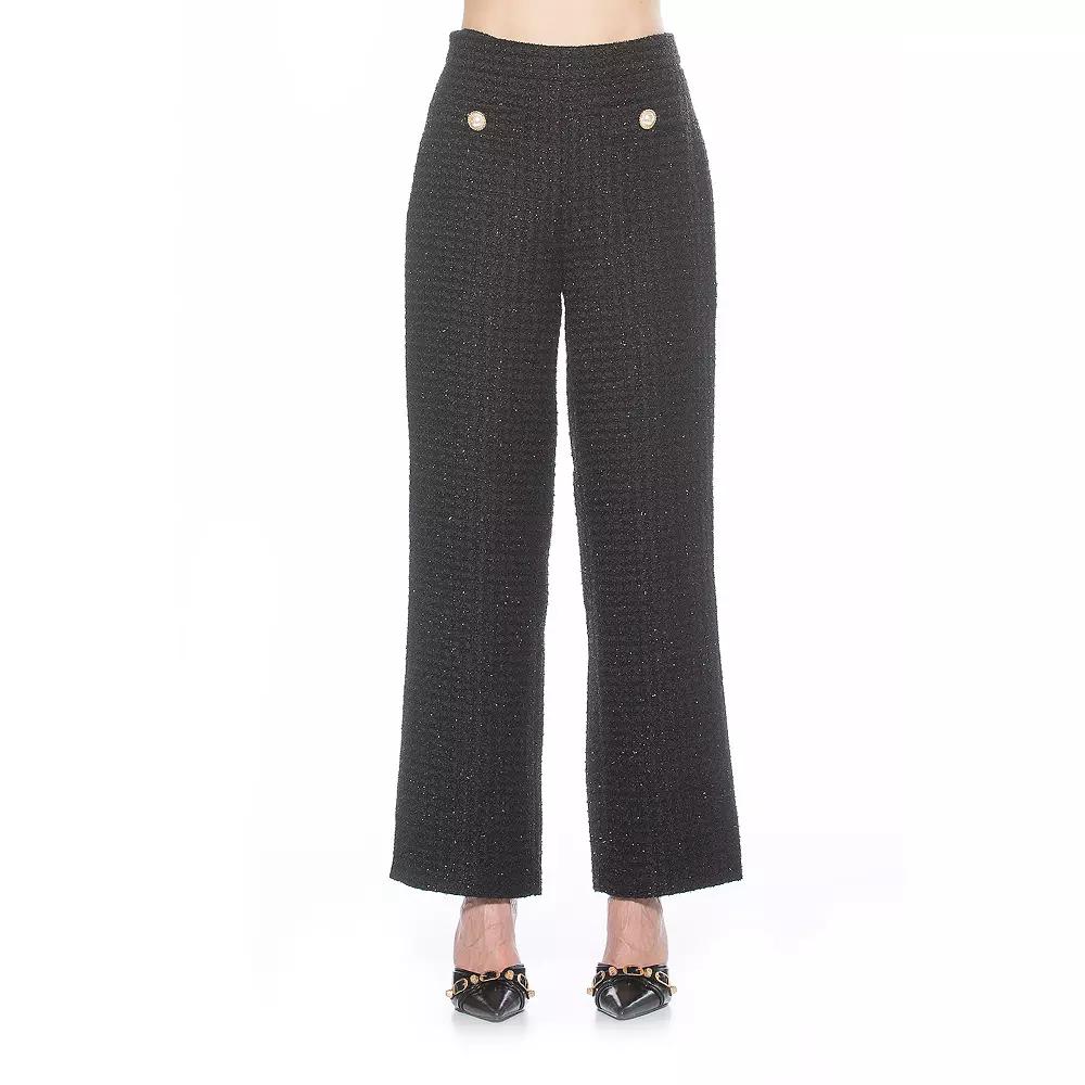 Women's ALEXIA ADMOR Jayden Wide Leg Tweed Pants,  Product Image