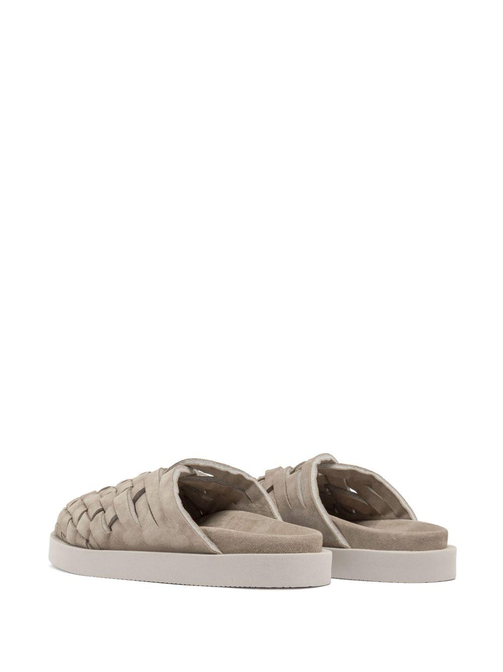 woven-design suede slippers Product Image