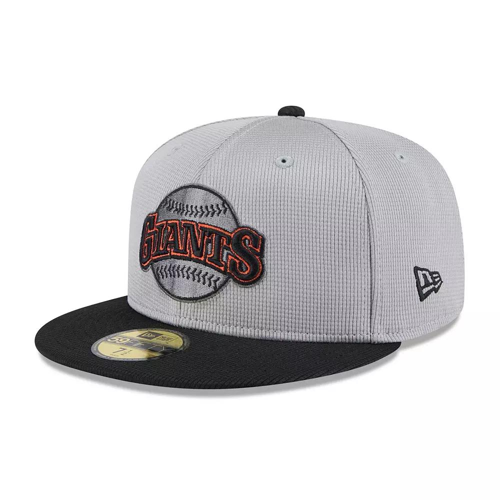 Men's New Era  Gray/Black San Francisco Giants 2025 Batting Practice 59FIFTY Fitted Hat, Size: 6 7/8, Grey Product Image