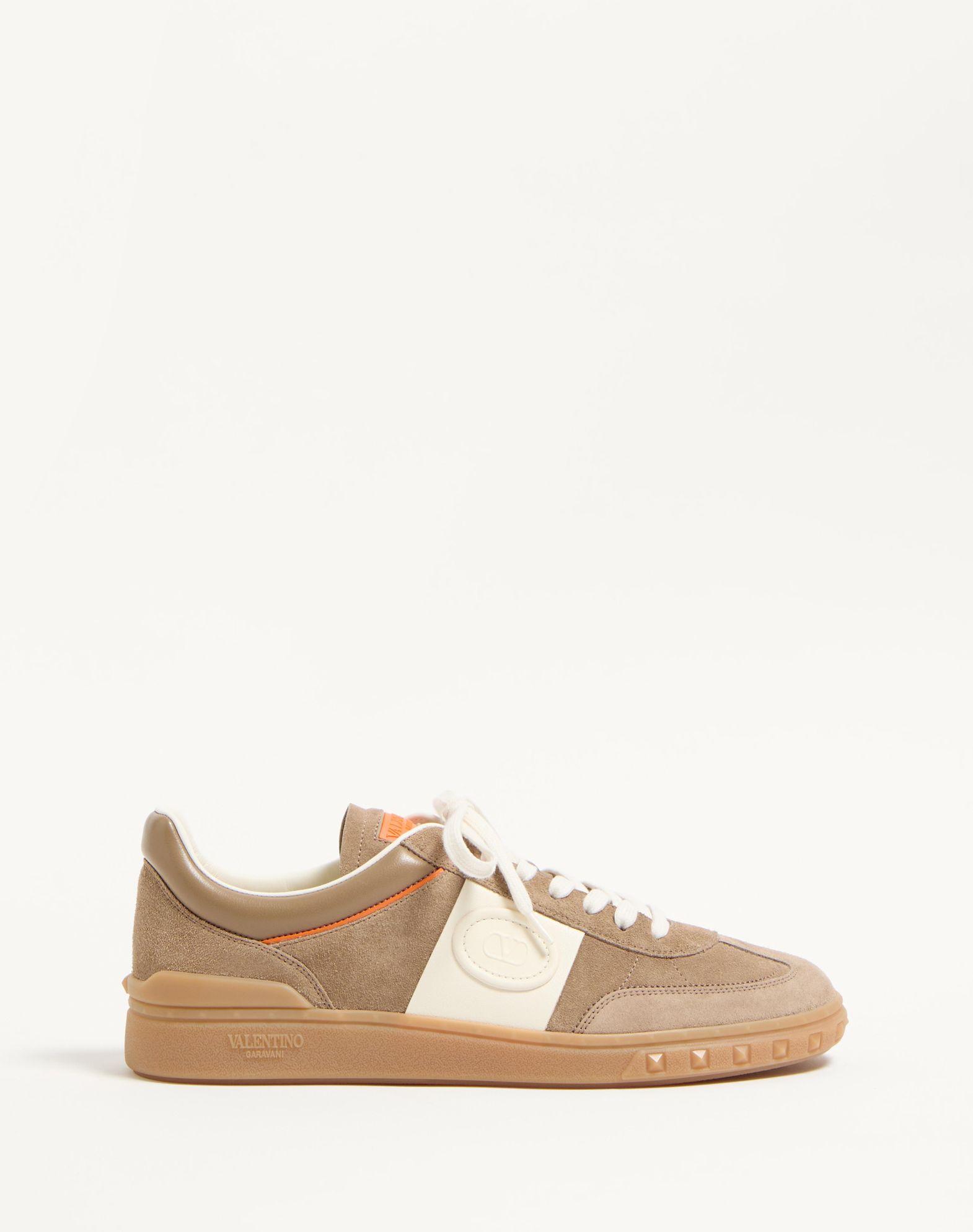 Upvillage Low Top Sneaker In Split Leather And Calfskin Nappa Leather Product Image
