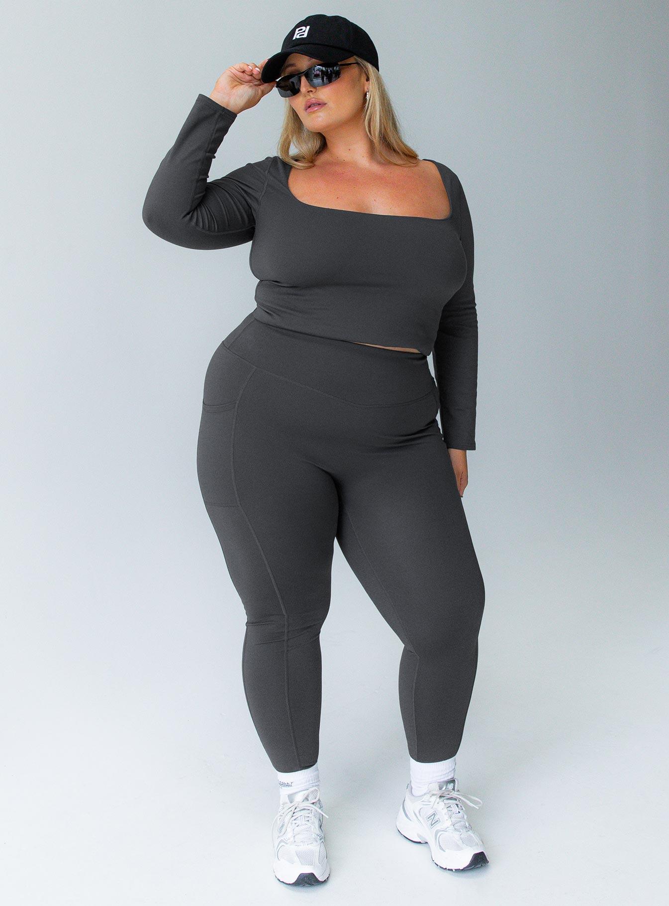 Unstoppable Activewear 7/8 Leggings Grey Curve Product Image