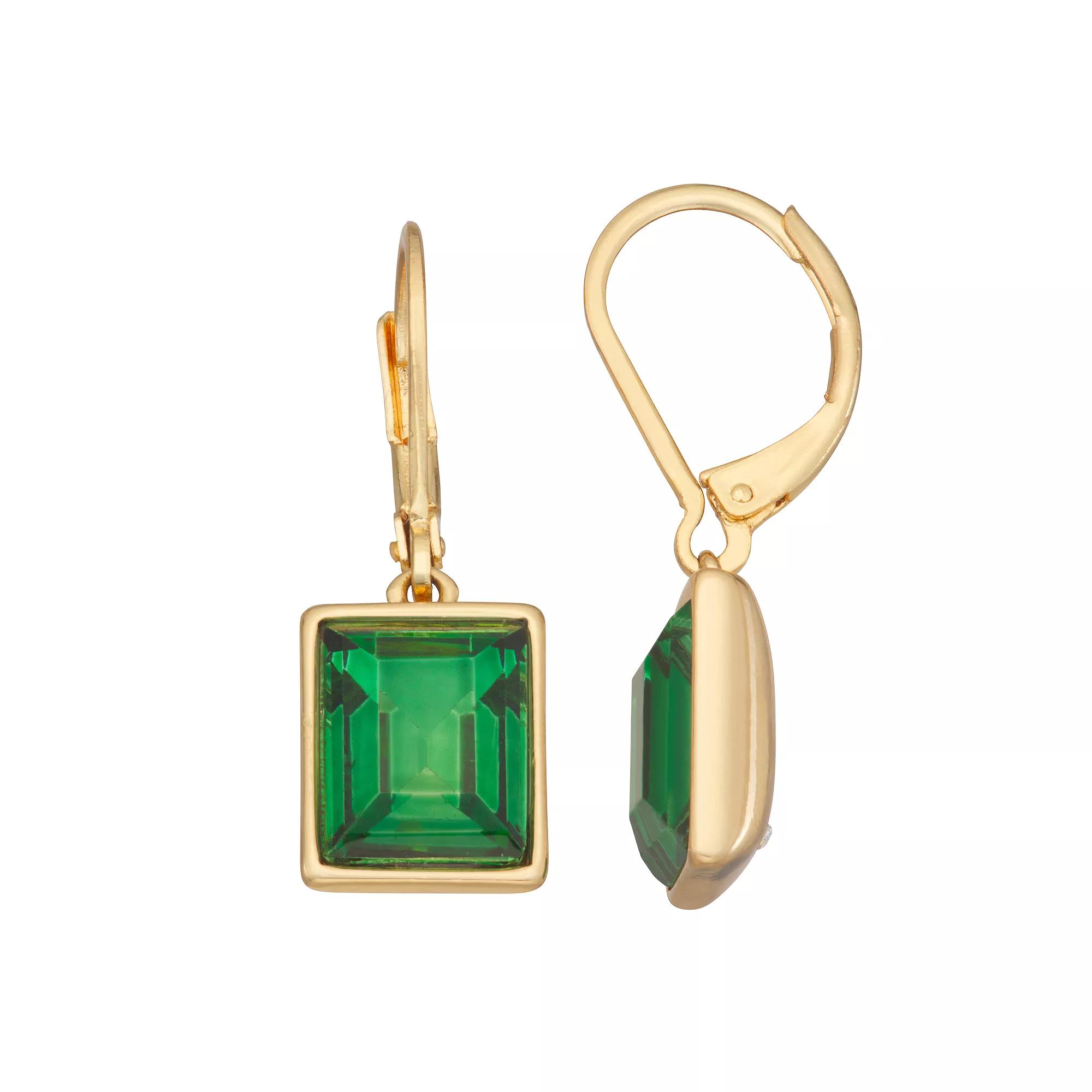 Nine West Stone Drop Earrings, Women's, Green Product Image