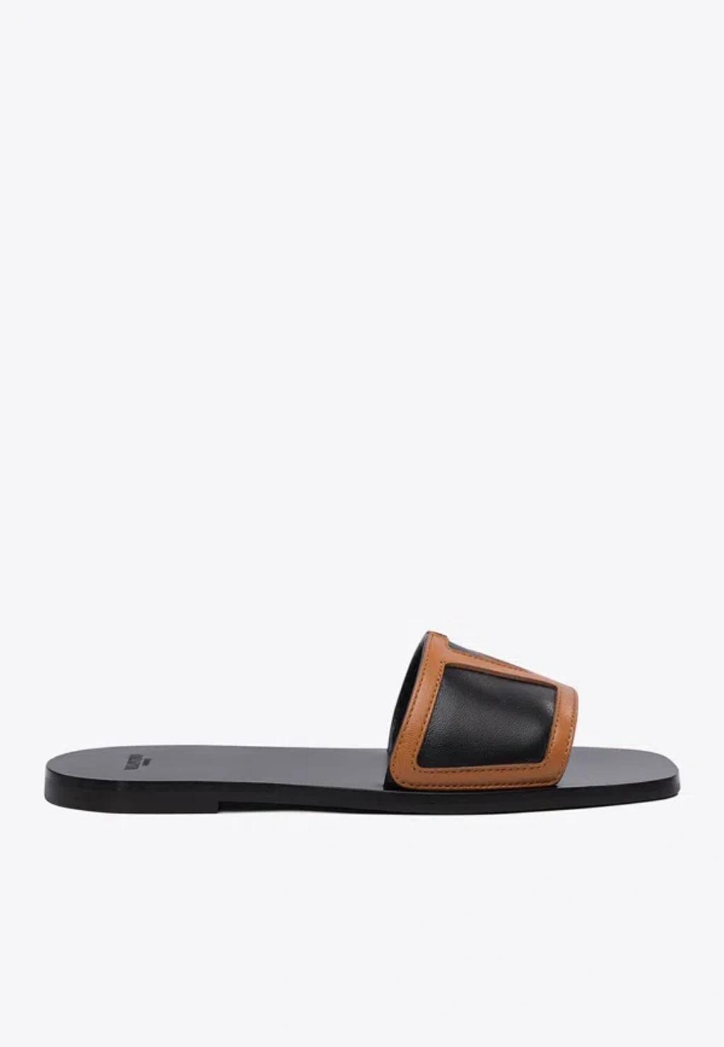 VALENTINO GARAVANI Viva Superstar Slide Sandal In Nappa Leather In Black Product Image