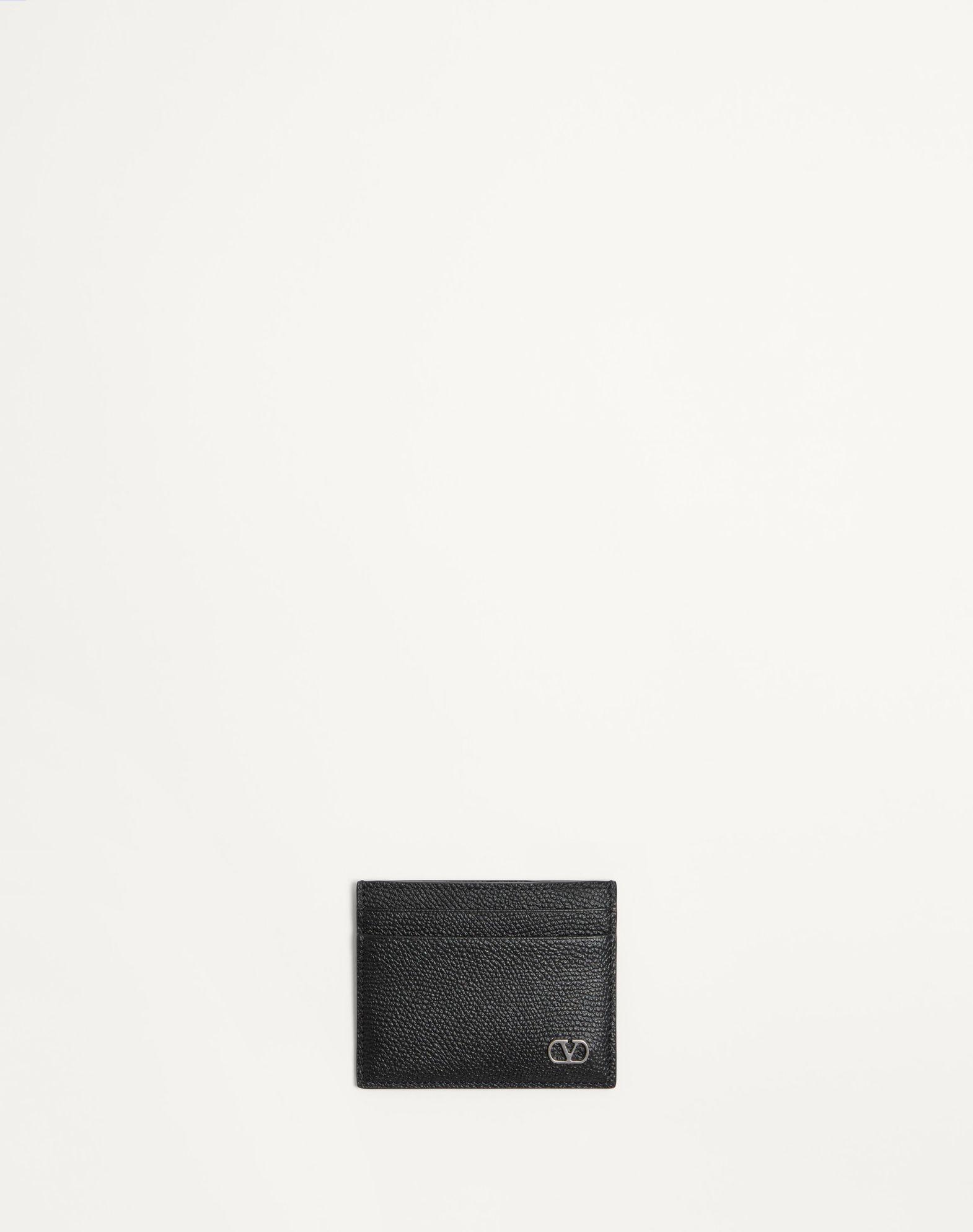Valentino Garavani Vlogo Signature Cardholder In Grainy Calfskin Product Image