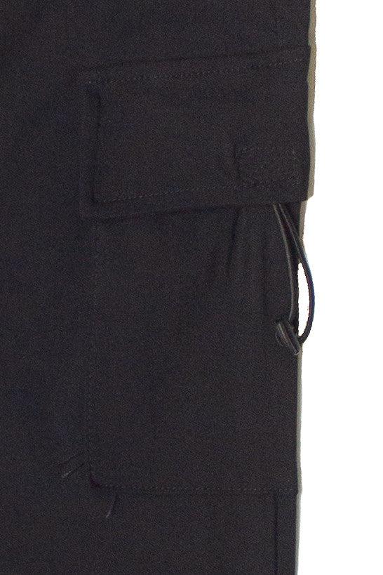 Black Twill Cargo Joggers Product Image