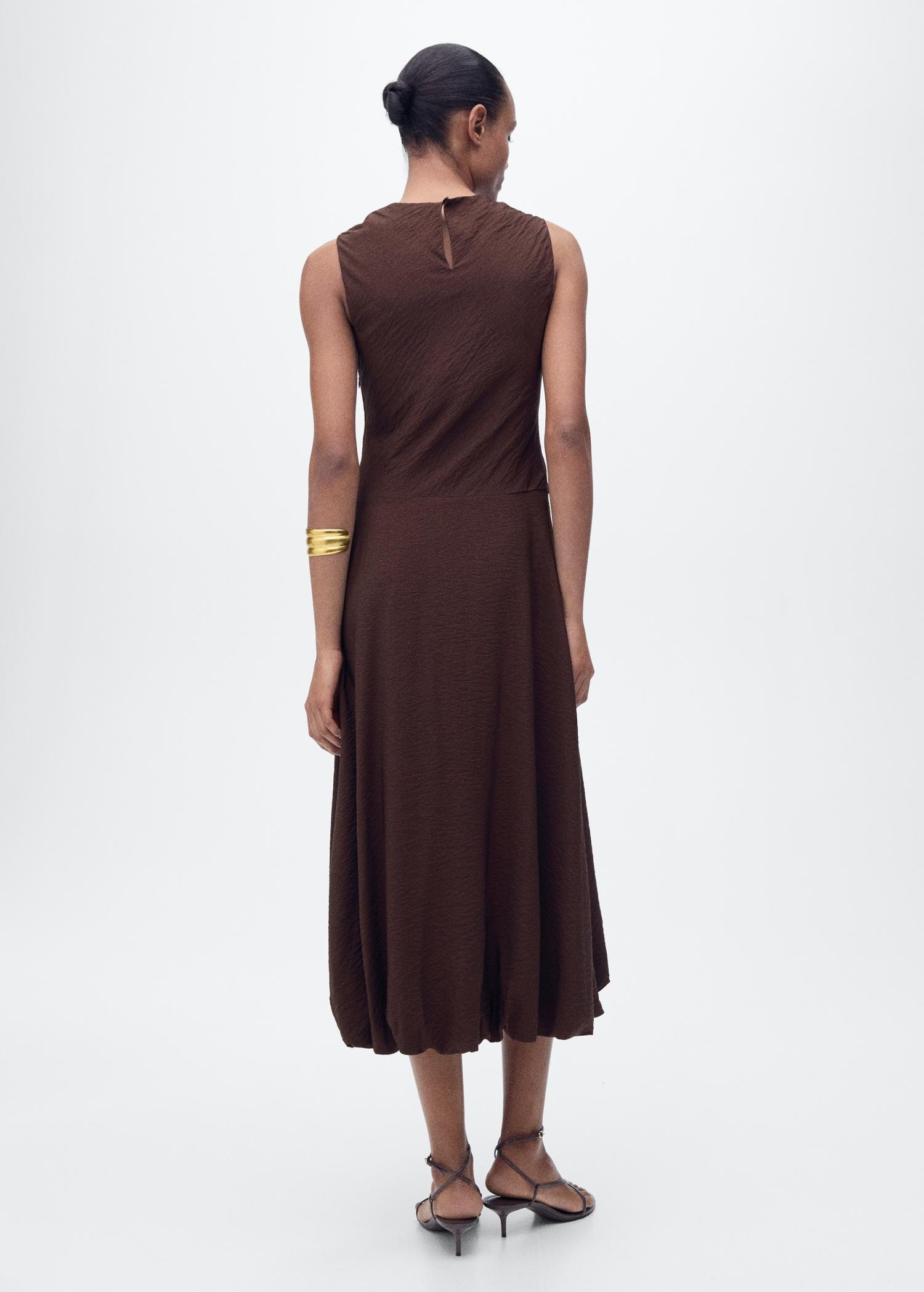 Midi-dress with puffed hem - Women | MANGO USA Product Image